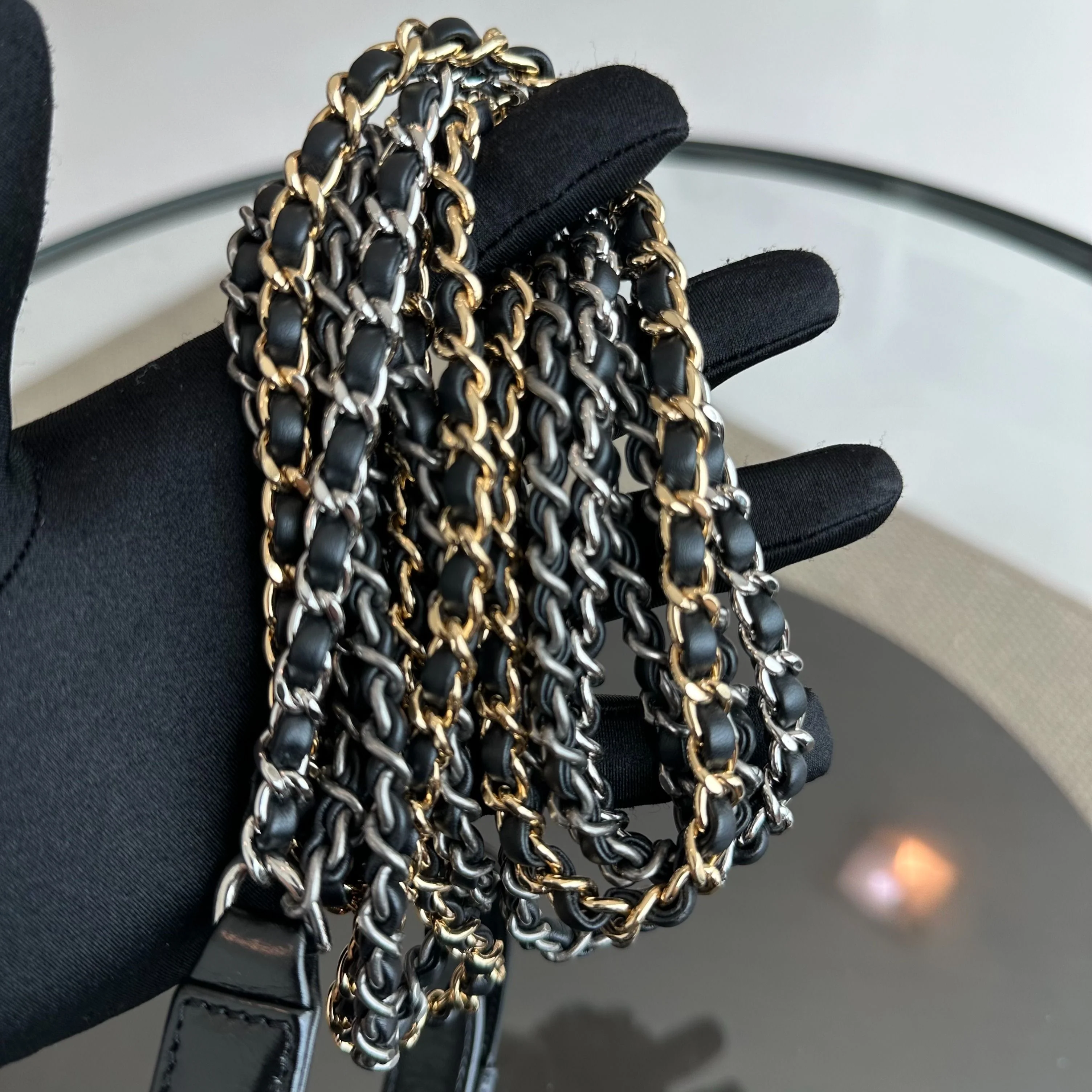 Chanel Gabrielle Small Hobo Quilted Aged Calfskin White Black No 26 - Best Luxury Designers