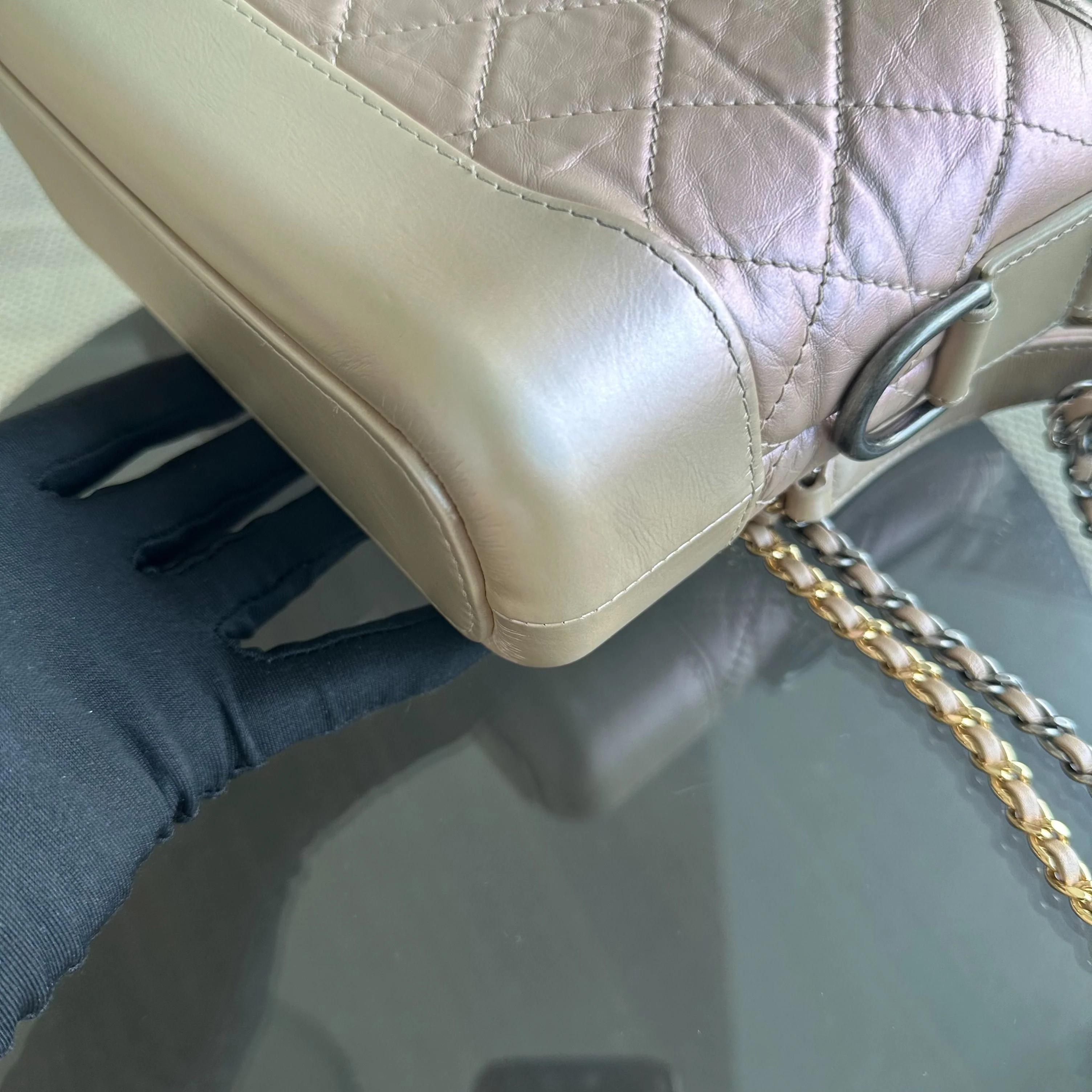 Chanel Gabrielle Small Hobo Quilted Calfskin Iridescent Pink GHW No 27 - Best Luxury Designers