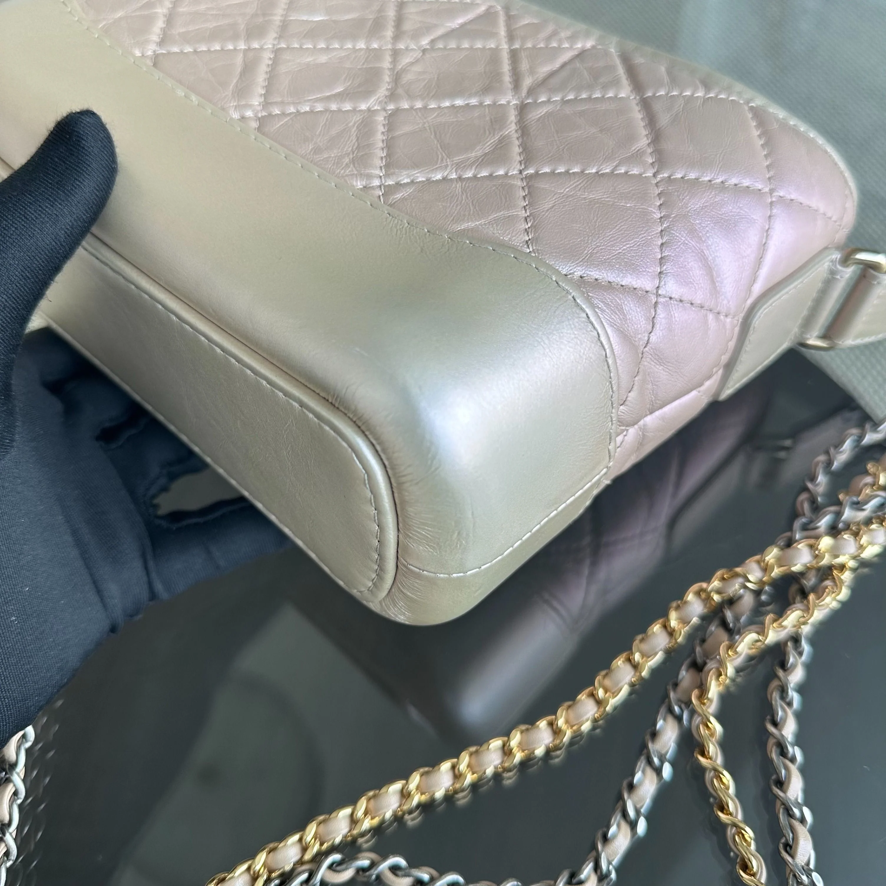 Chanel Gabrielle Small Hobo Quilted Calfskin Iridescent Pink GHW No 27 - Best Luxury Designers