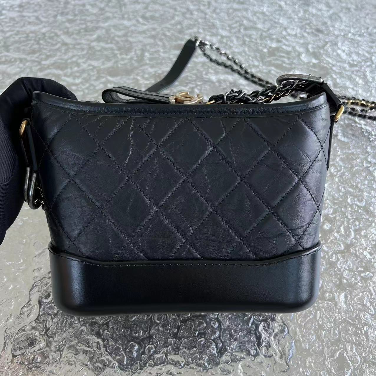 Chanel Gabrielle Small Quilted Calfskin Black Two-tone Hardware Series 28 - Best Luxury Designers