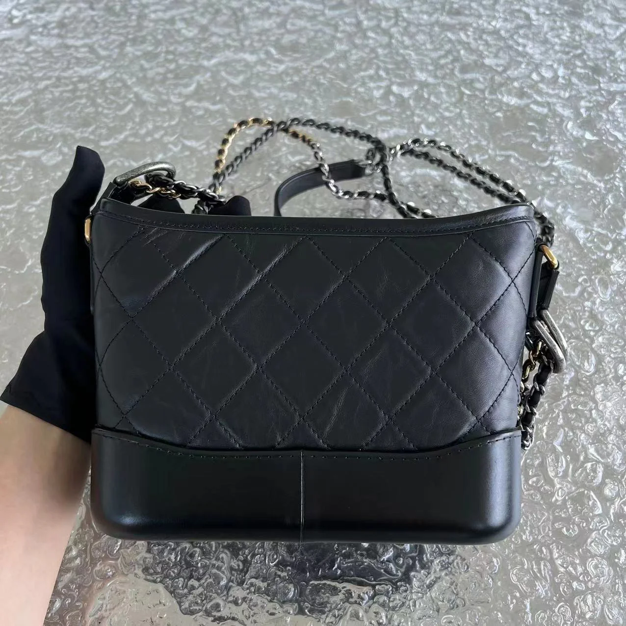 Chanel Gabrielle Small Quilted Calfskin Black Two-tone Hardware Series 28 - Best Luxury Designers