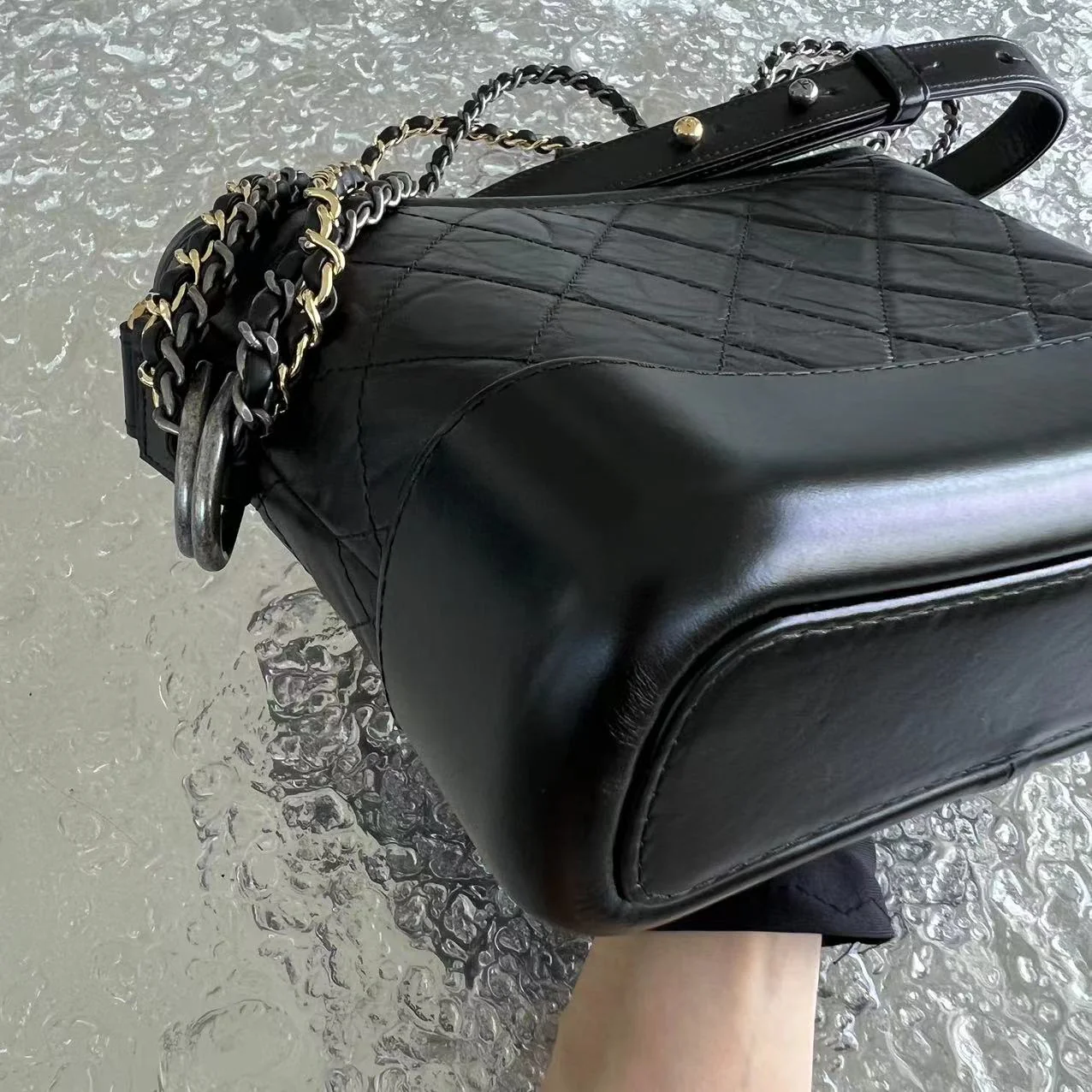 Chanel Gabrielle Small Quilted Calfskin Black Two-tone Hardware Series 28 - Best Luxury Designers