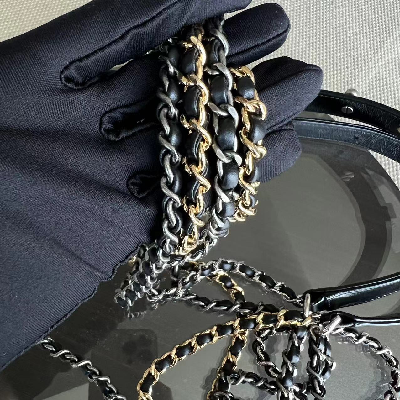 Chanel Gabrielle Small Quilted Calfskin Dark Navy Blue Two Tone Hardware Series 25 - Best Luxury Designers