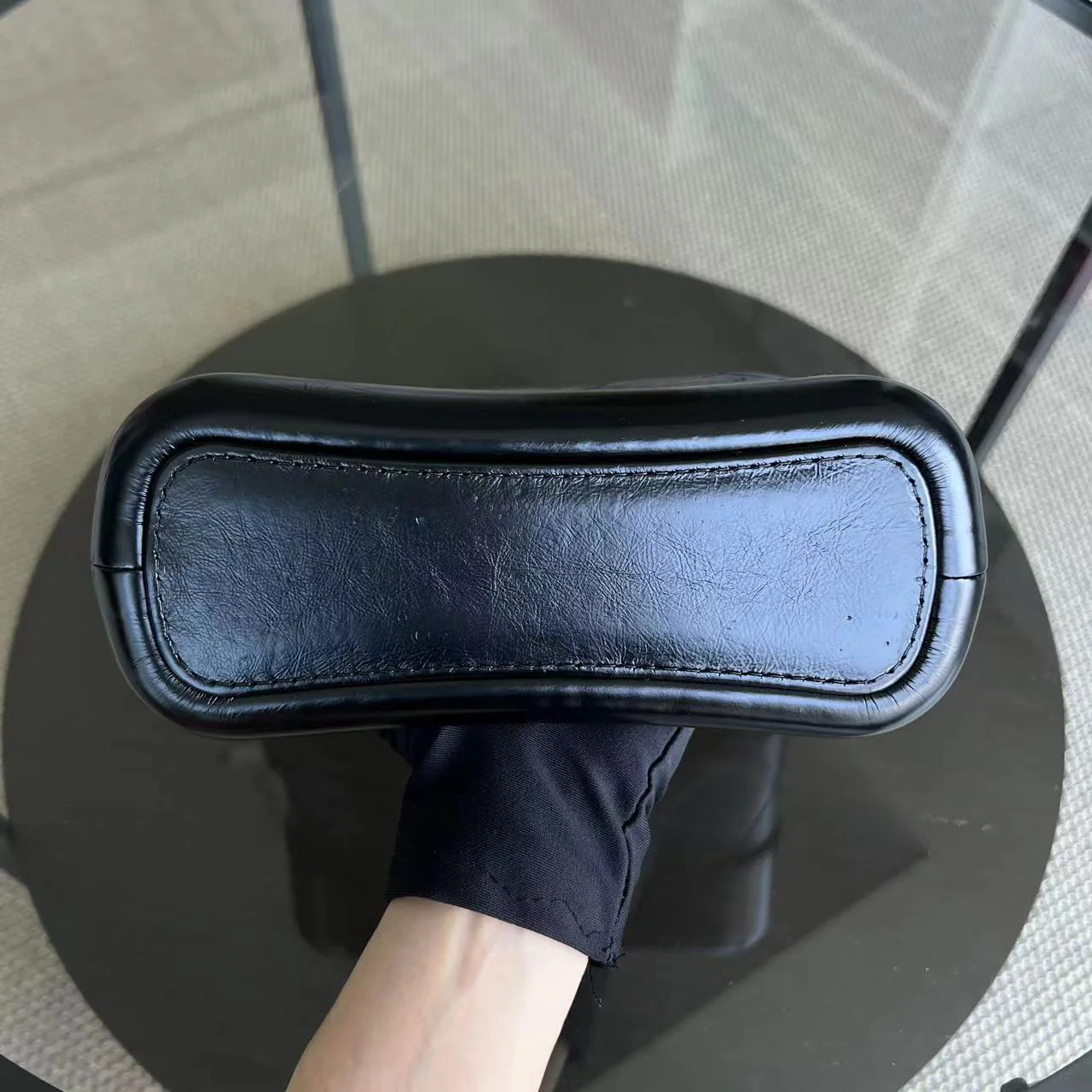 Chanel Gabrielle Small Quilted Calfskin Dark Navy Blue Two Tone Hardware Series 25 - Best Luxury Designers