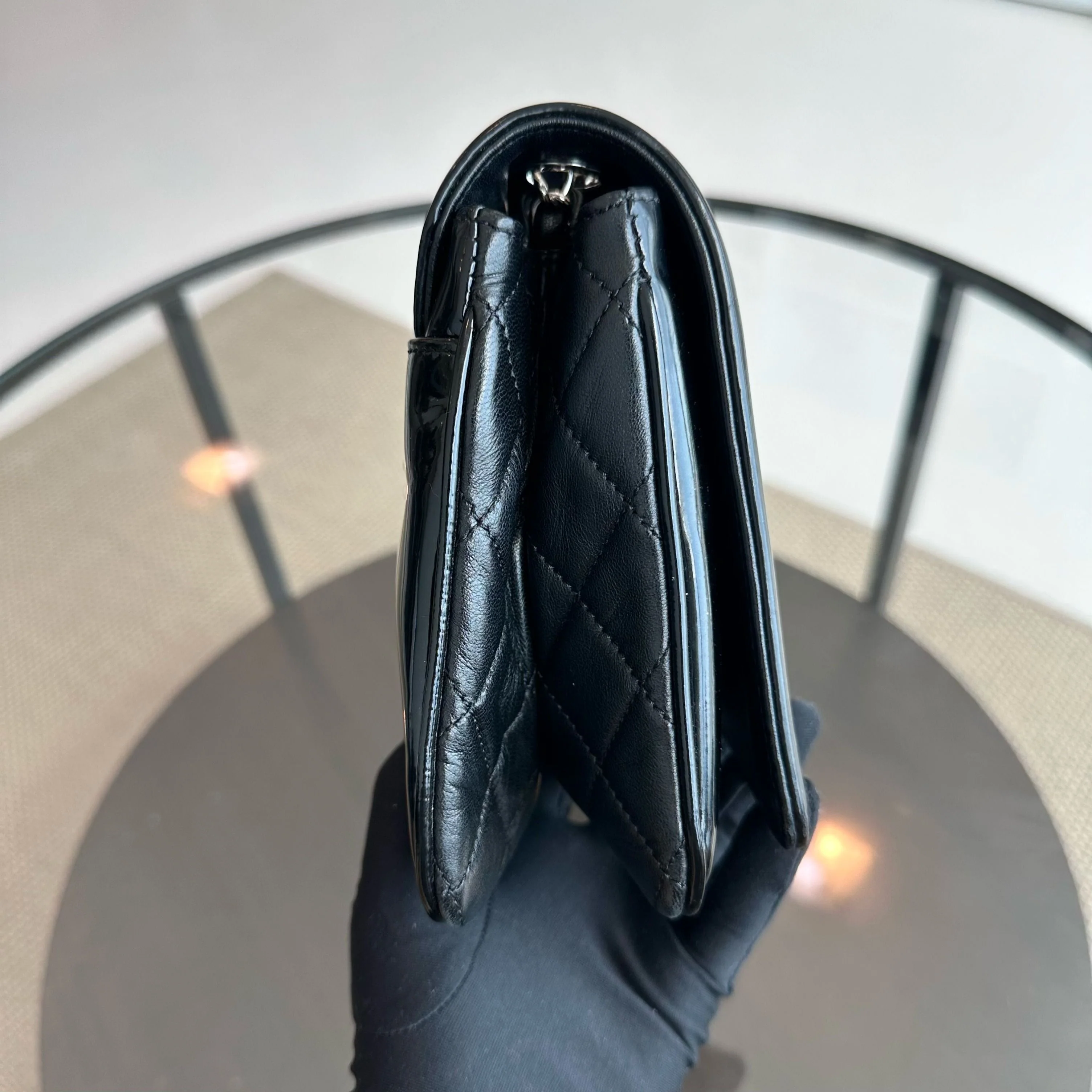 Chanel Lipstick Flap Bag Patent Vinyl Leather Black No 13 - Best Luxury Designers