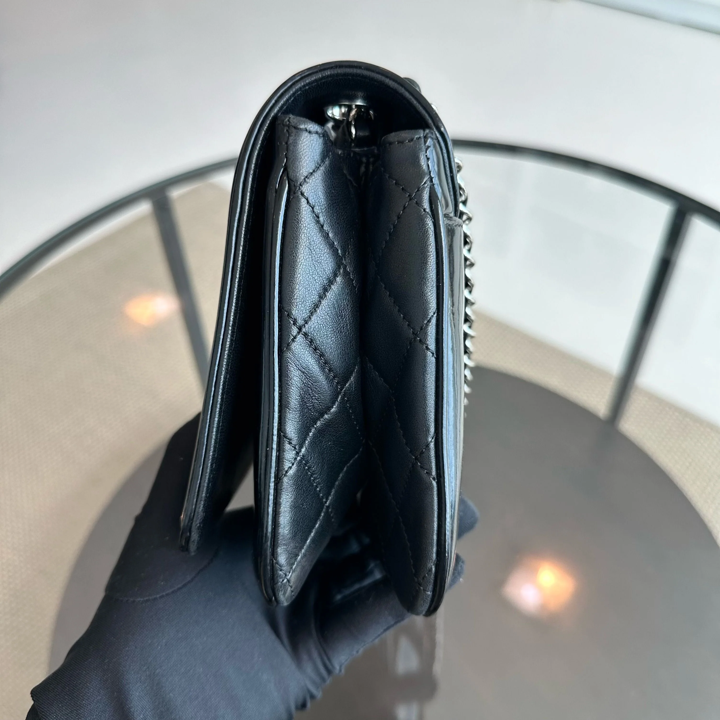 Chanel Lipstick Flap Bag Patent Vinyl Leather Black No 13 - Best Luxury Designers