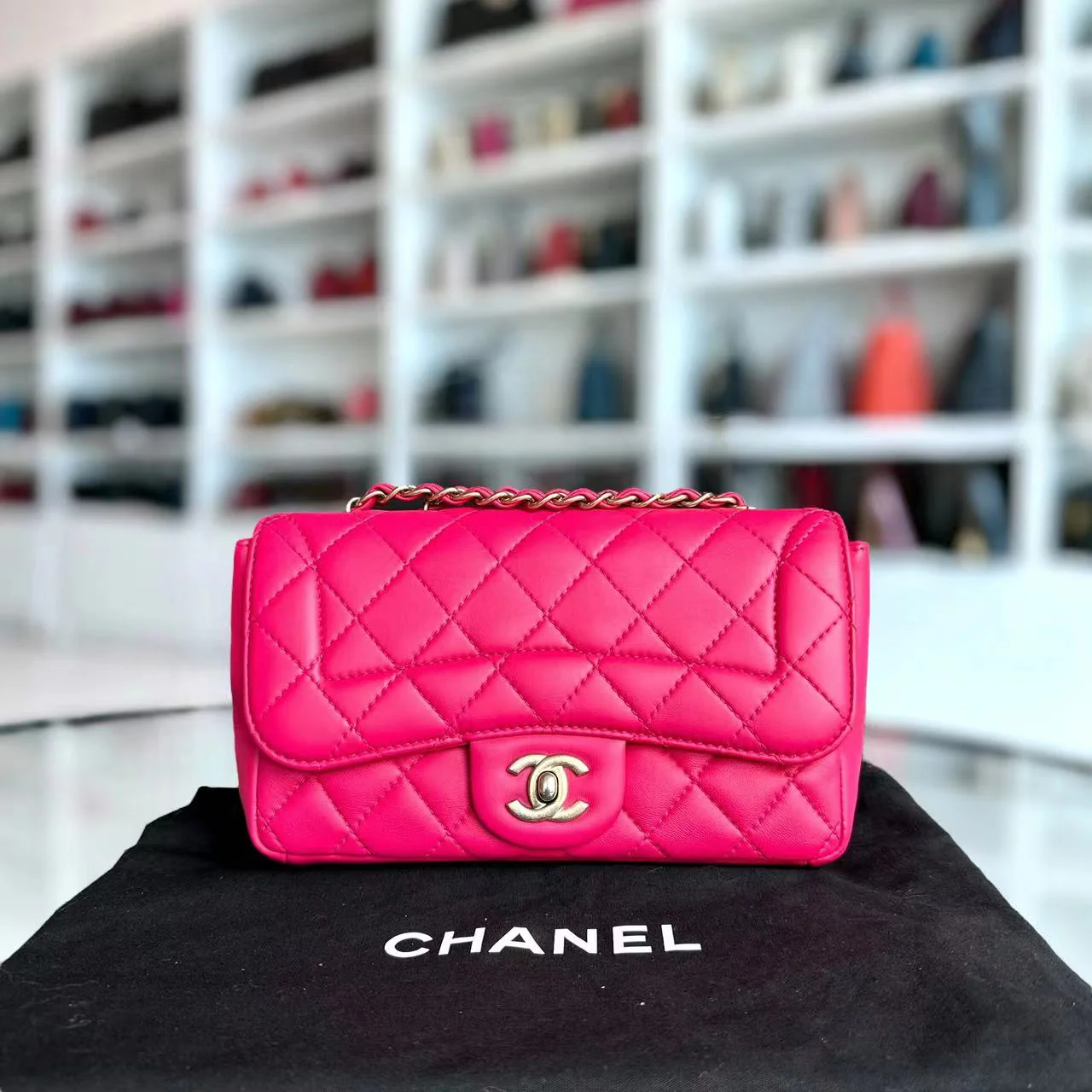 Chanel Mademoiselle Chic Seasonal Flap Mini Quilted Lambskin Hot Pink GHW No 21 - Best Luxury Designers