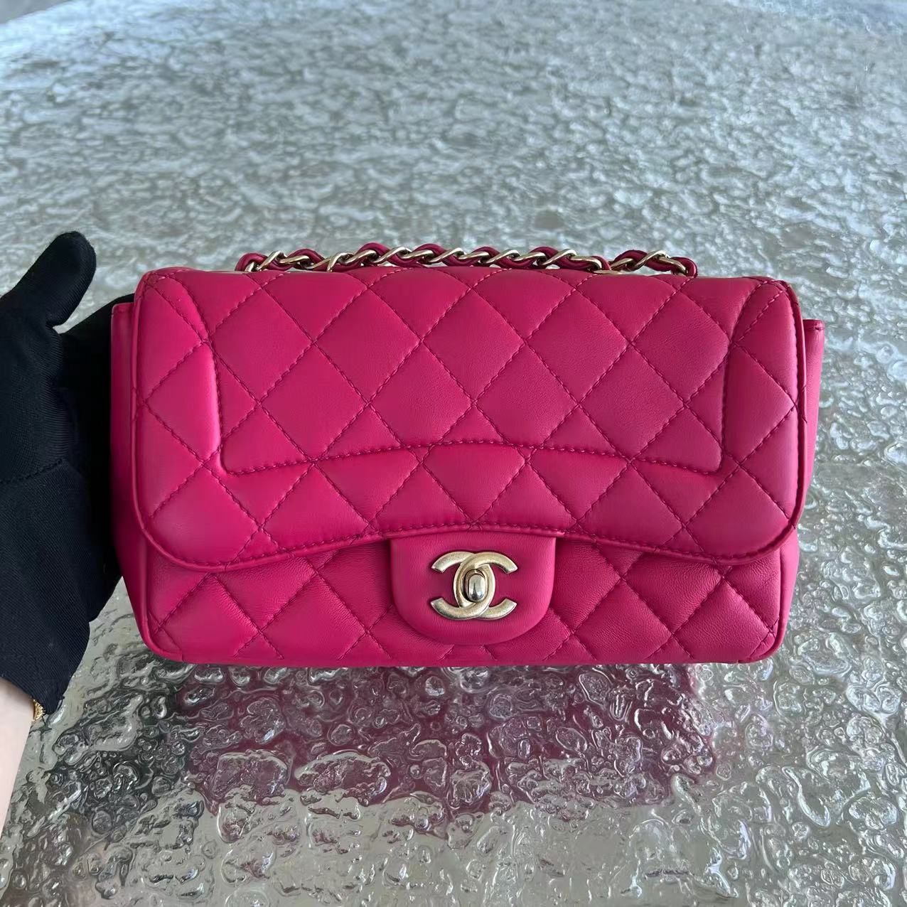 Chanel Mademoiselle Chic Seasonal Flap Mini Quilted Lambskin Hot Pink GHW No 21 - Best Luxury Designers