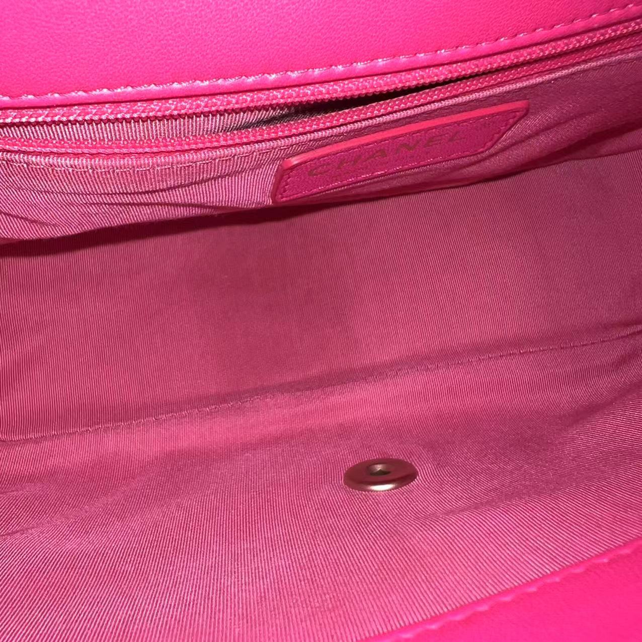 Chanel Mademoiselle Medium Chic Seasonal Flap 25CM Lambskin Hot Pink GHW No 21 - Best Luxury Designers