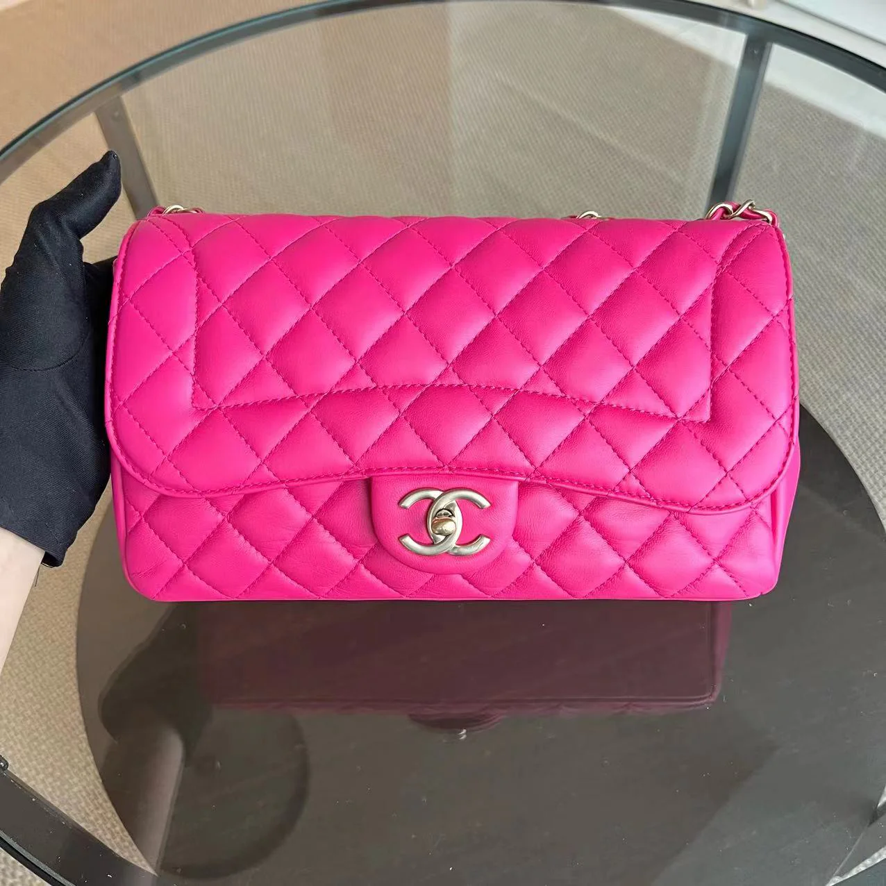 Chanel Mademoiselle Medium Chic Seasonal Flap 25CM Lambskin Hot Pink GHW No 21 - Best Luxury Designers