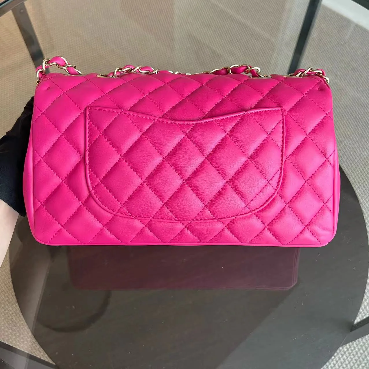 Chanel Mademoiselle Medium Chic Seasonal Flap 25CM Lambskin Hot Pink GHW No 21 - Best Luxury Designers