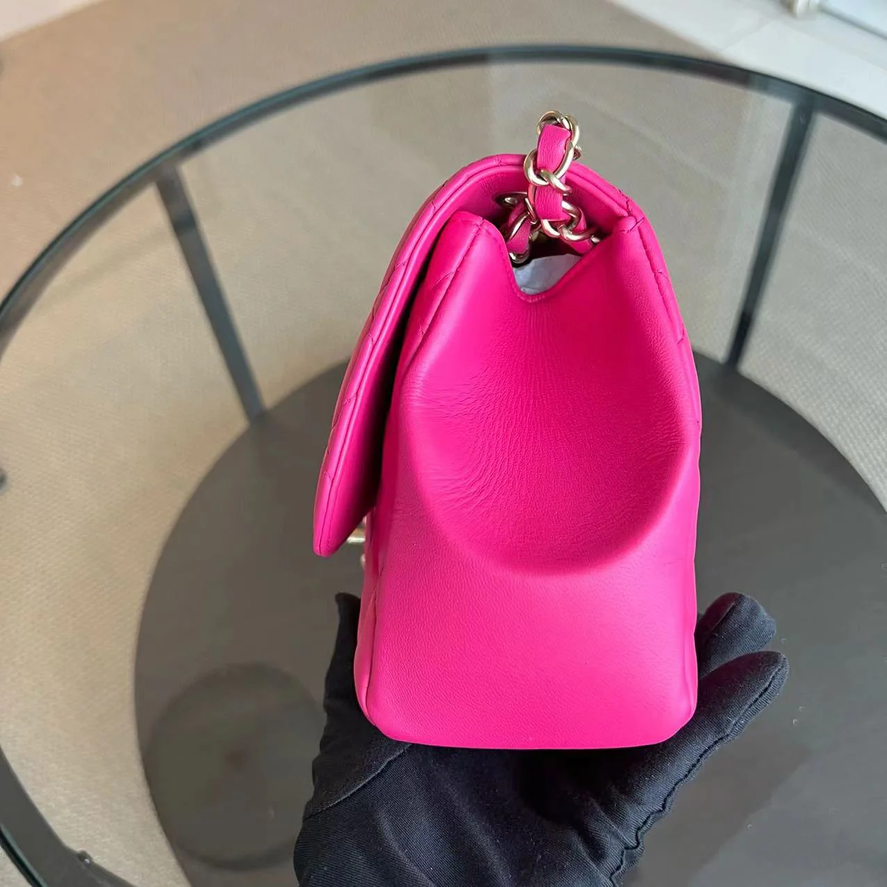 Chanel Mademoiselle Medium Chic Seasonal Flap 25CM Lambskin Hot Pink GHW No 21 - Best Luxury Designers