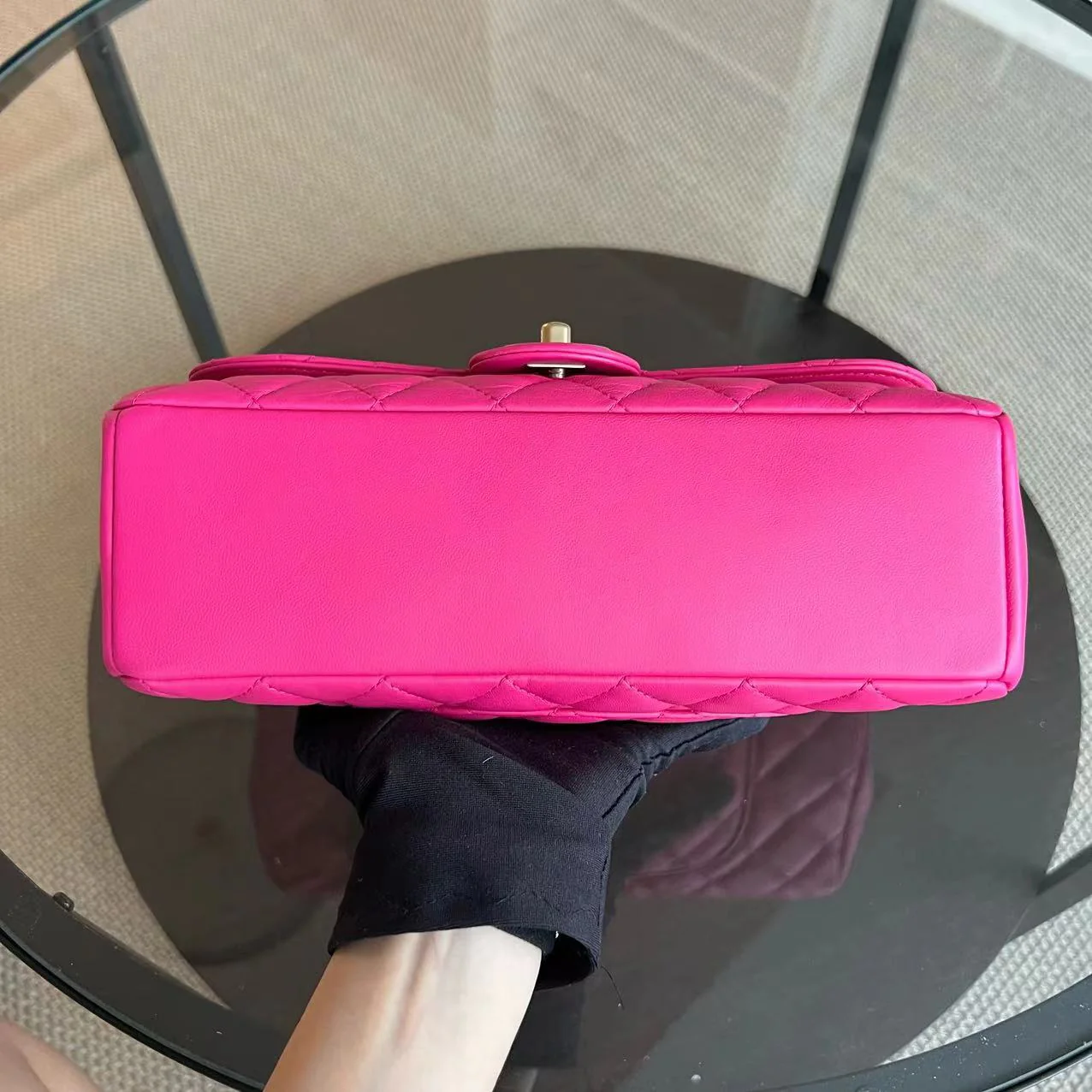 Chanel Mademoiselle Medium Chic Seasonal Flap 25CM Lambskin Hot Pink GHW No 21 - Best Luxury Designers