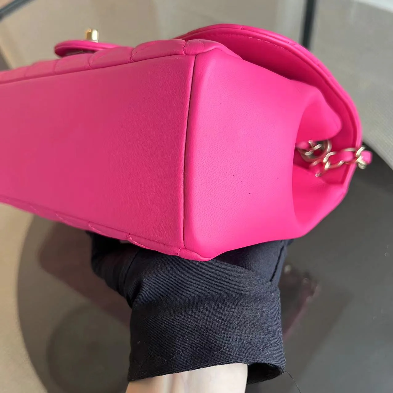 Chanel Mademoiselle Medium Chic Seasonal Flap 25CM Lambskin Hot Pink GHW No 21 - Best Luxury Designers