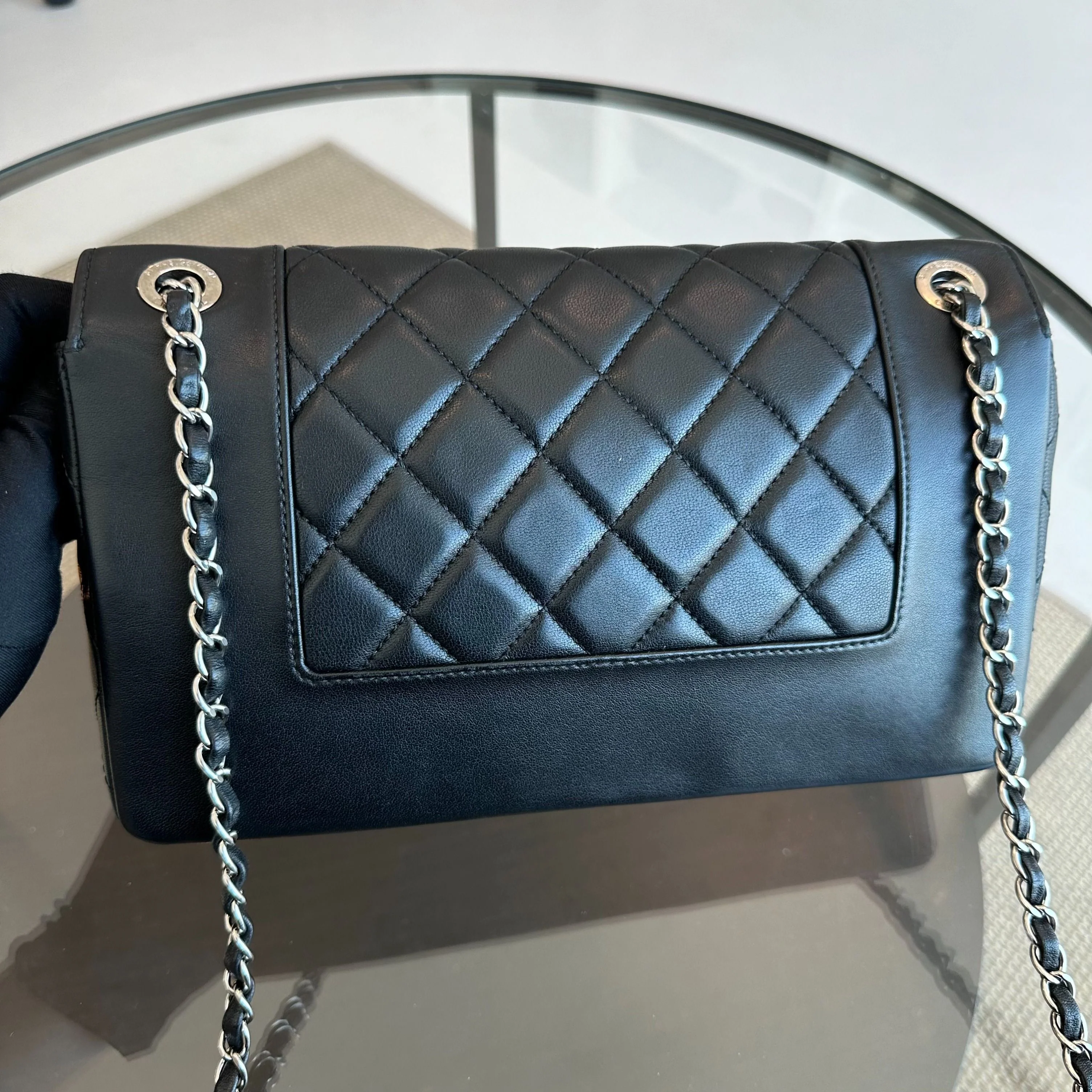 Chanel Mademoiselle Medium Seasonal Double Flap Calfskin Quilted Black SHW No 23 - Best Luxury Designers