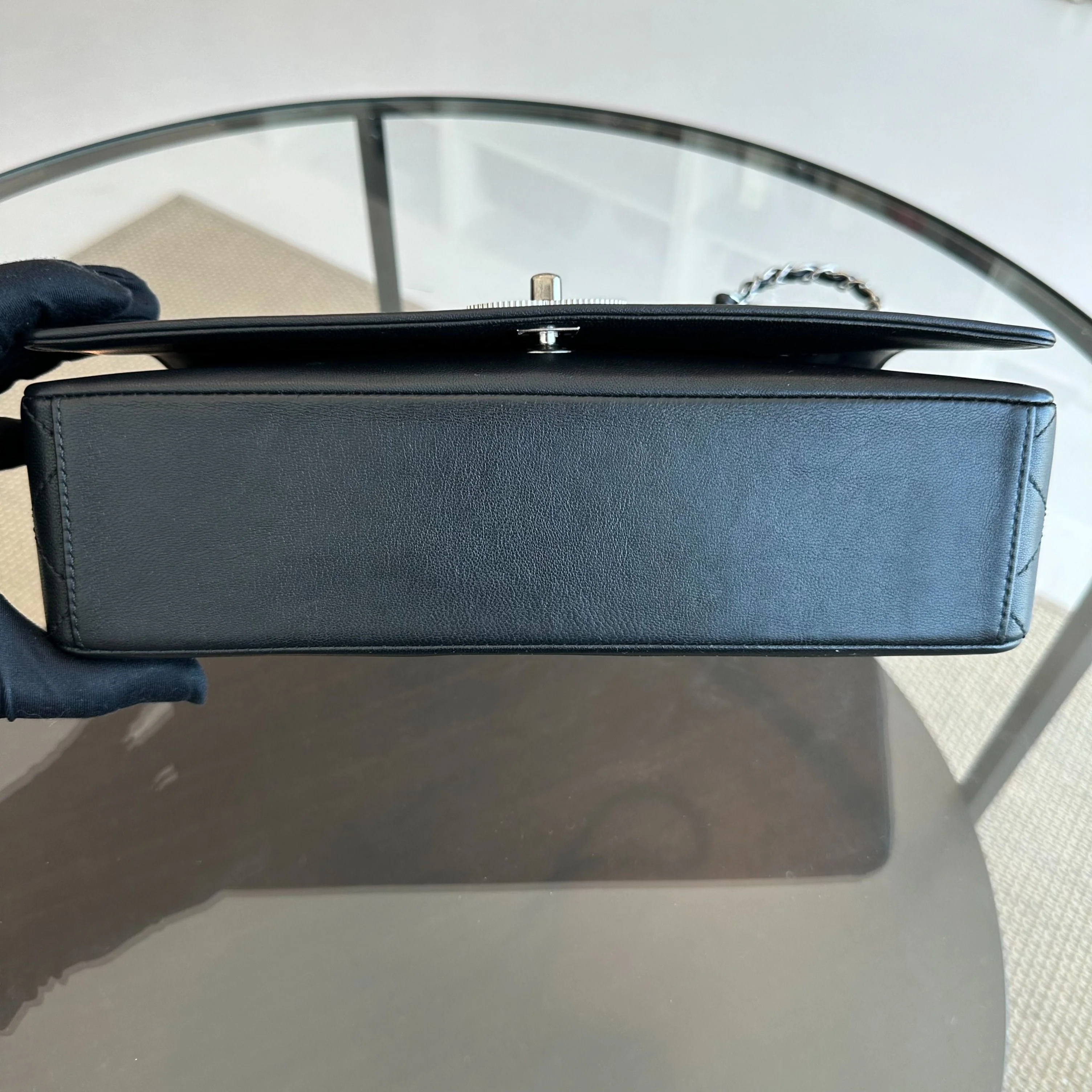 Chanel Mademoiselle Medium Seasonal Double Flap Calfskin Quilted Black SHW No 23 - Best Luxury Designers