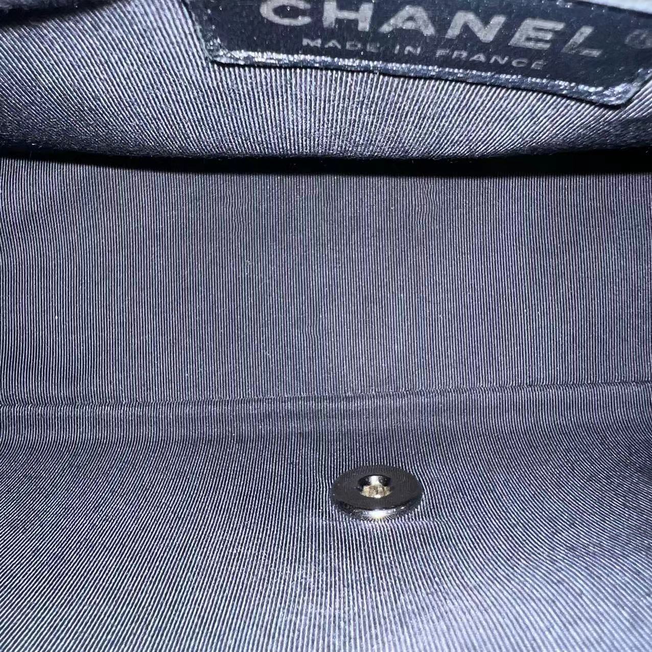 Chanel Mademoiselle Medium Seasonal Double Flap Calfskin Quilted Dark Navy Blue Series 23 - Best Luxury Designers