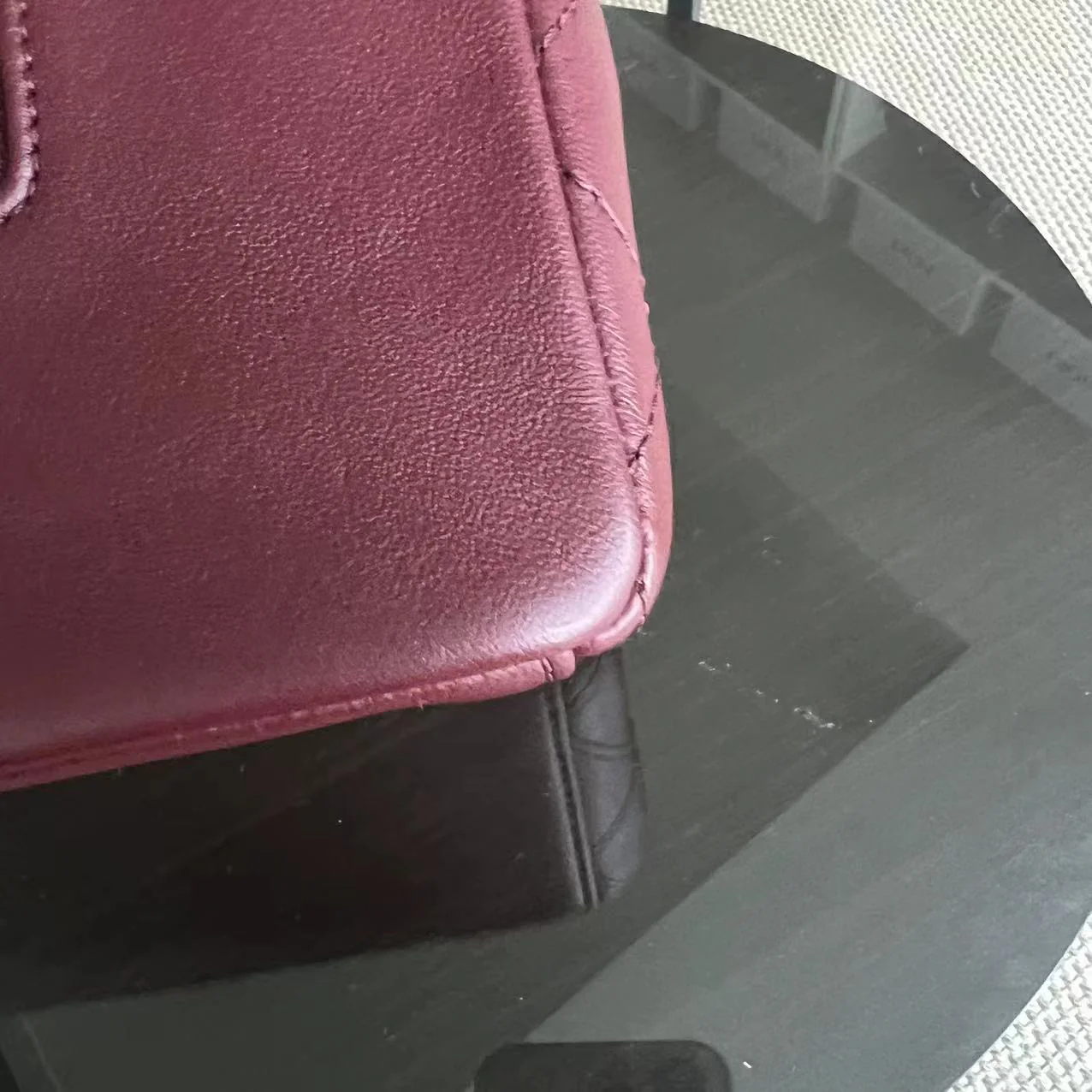 Chanel Mademoiselle Seasonal Flap Jumbo Quilted Lambskin Burgundy Golden Hardware Series 23 - Best Luxury Designers