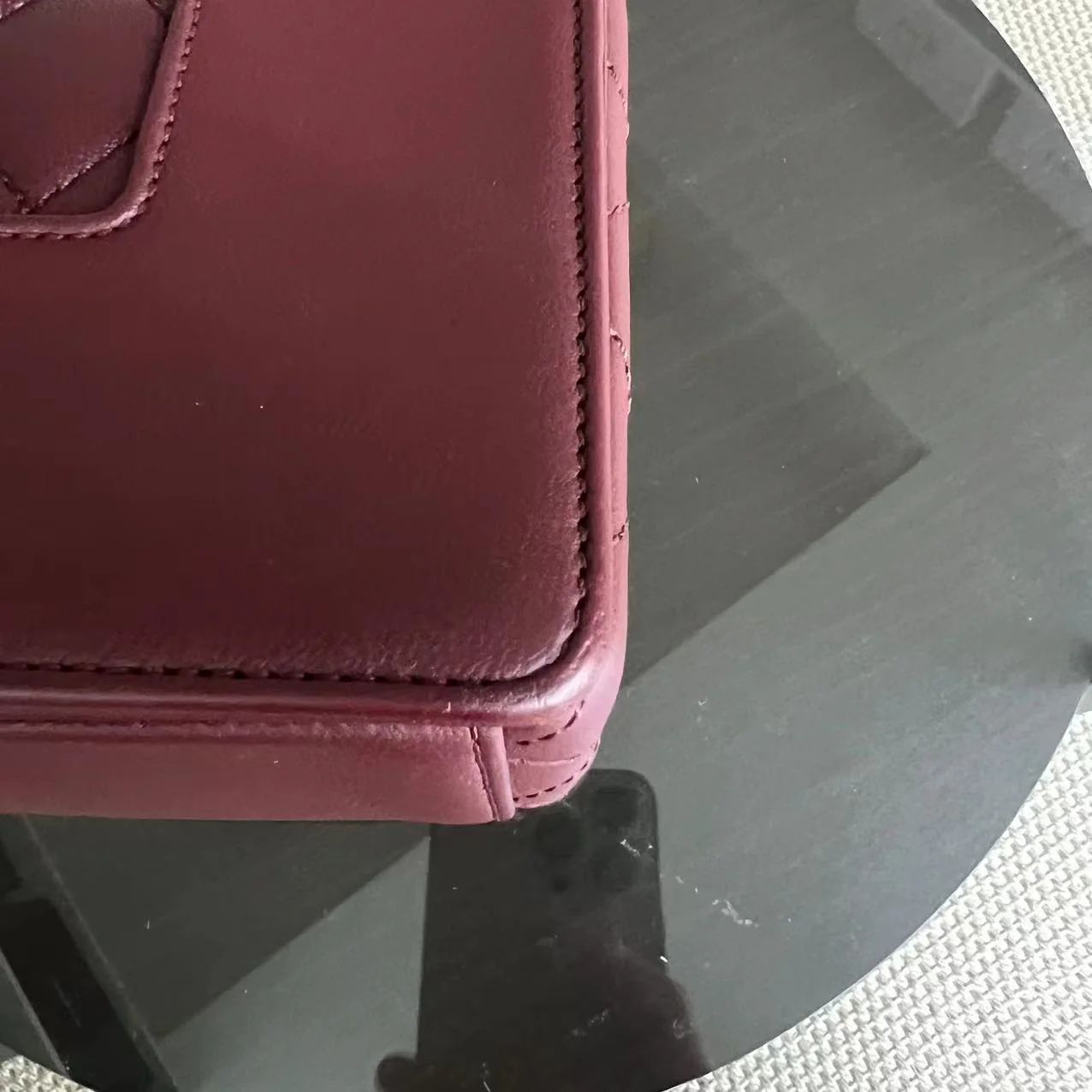 Chanel Mademoiselle Seasonal Flap Jumbo Quilted Lambskin Burgundy Golden Hardware Series 23 - Best Luxury Designers