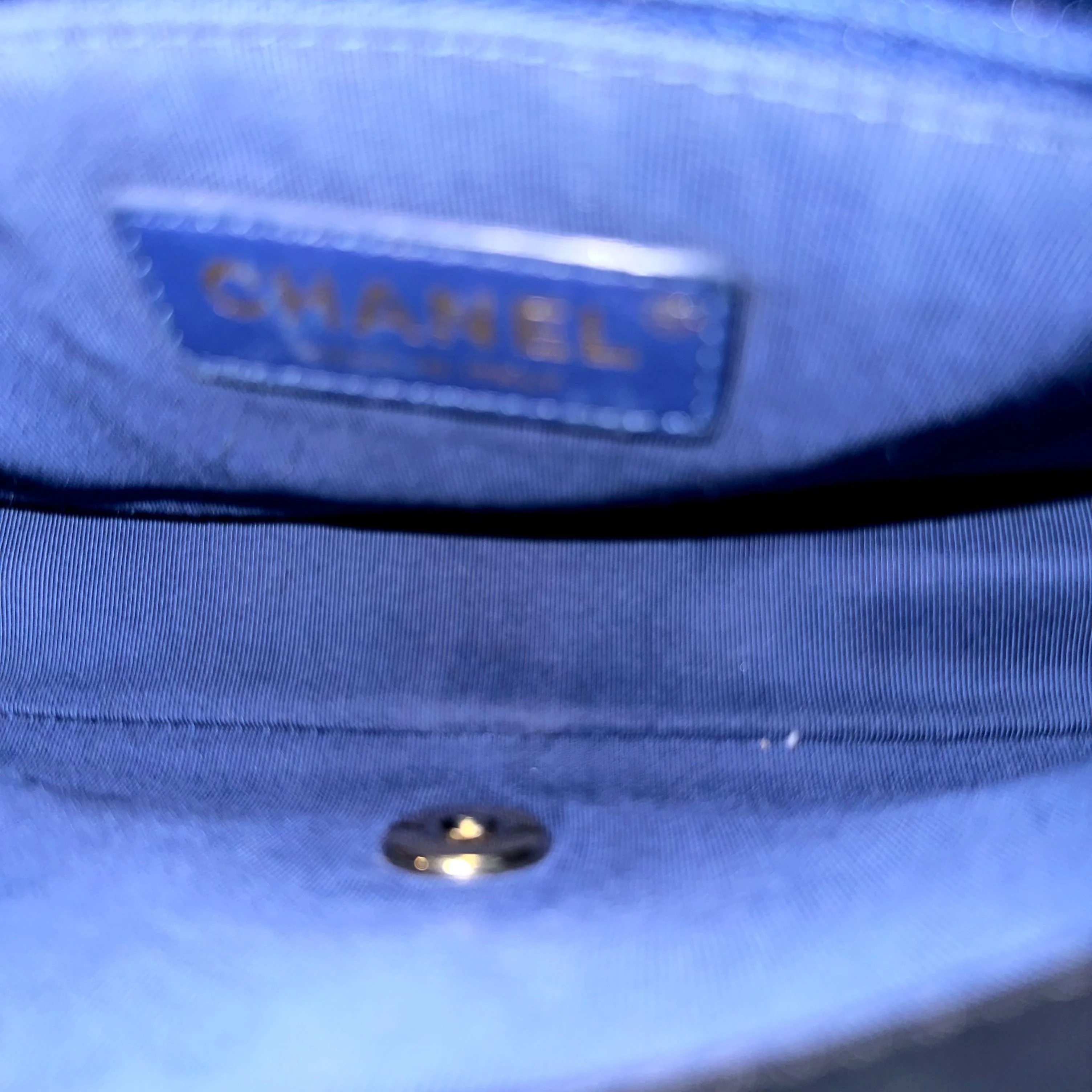 Chanel Mademoiselle Small 20cm Seasonal Double Flap Calfskin Quilted Black Blue GHW No 23 - Best Luxury Designers