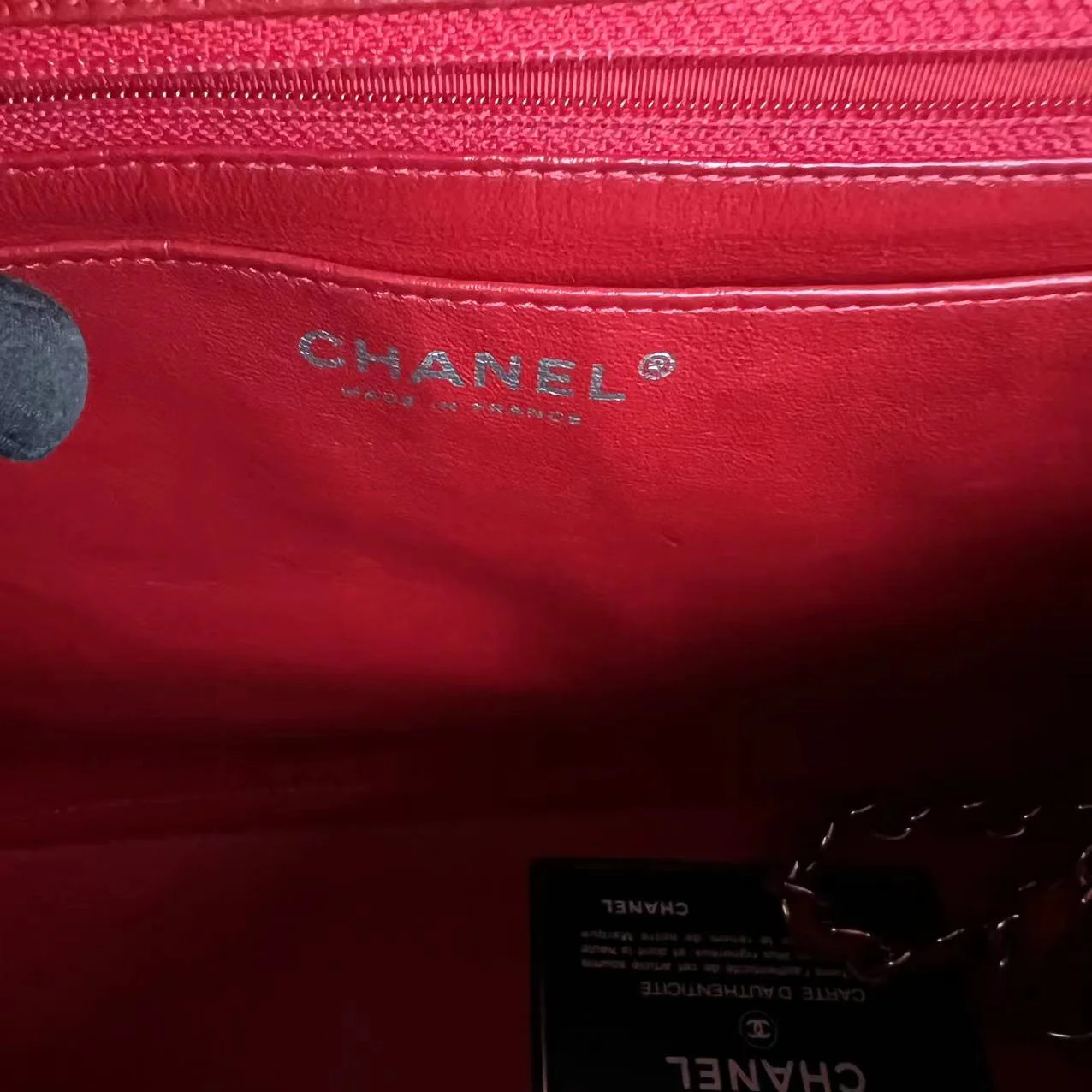 Chanel Maxi Classic Flap Quilted Lambskin Red Silver Hardware Series 13 - Best Luxury Designers