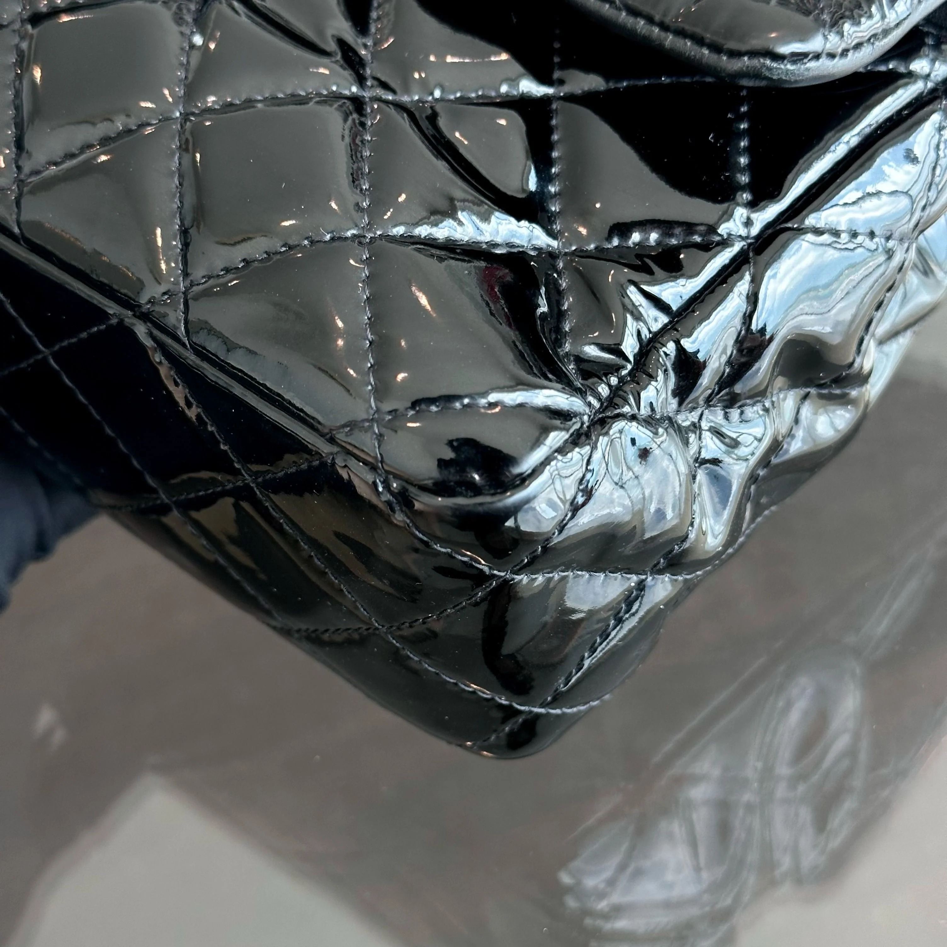 Chanel Medium Classic Flap Patent Leather Quilted Black SHW No 18 - Best Luxury Designers