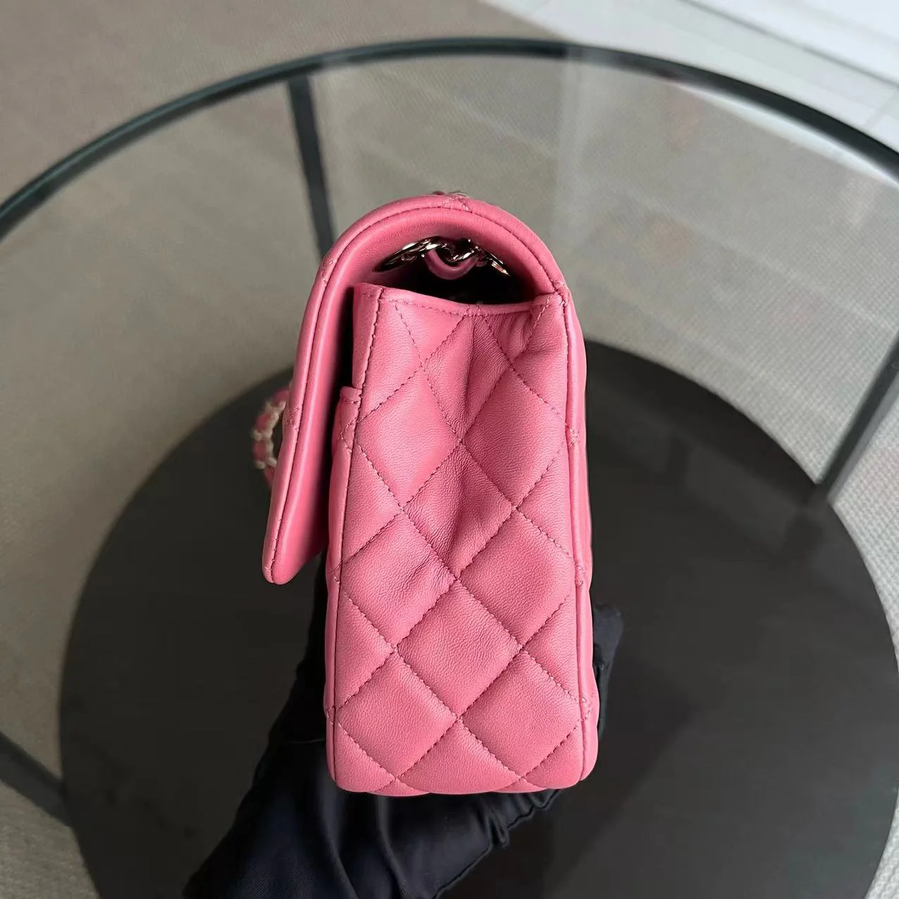 Chanel Medium Classic Flap Valentine Seasonal Flap Quilted Lambskin Sakura Pink Golden Hardware Series 19 - Best Luxury Designers