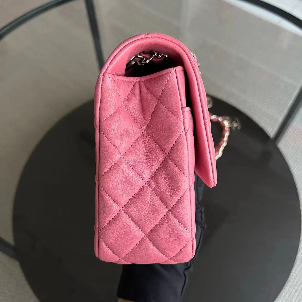 Chanel Medium Classic Flap Valentine Seasonal Flap Quilted Lambskin Sakura Pink Golden Hardware Series 19 - Best Luxury Designers
