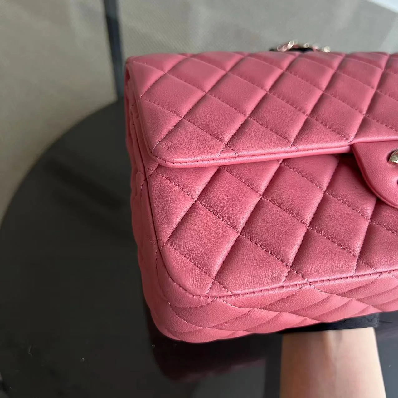 Chanel Medium Classic Flap Valentine Seasonal Flap Quilted Lambskin Sakura Pink Golden Hardware Series 19 - Best Luxury Designers