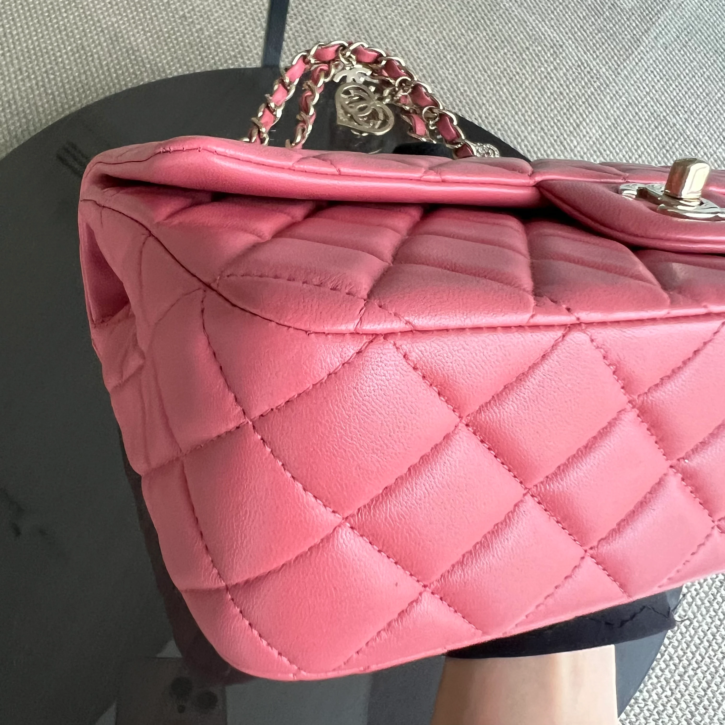 Chanel Medium Classic Flap Valentine Seasonal Quilted Lambskin Pink Series 19 - Best Luxury Designers