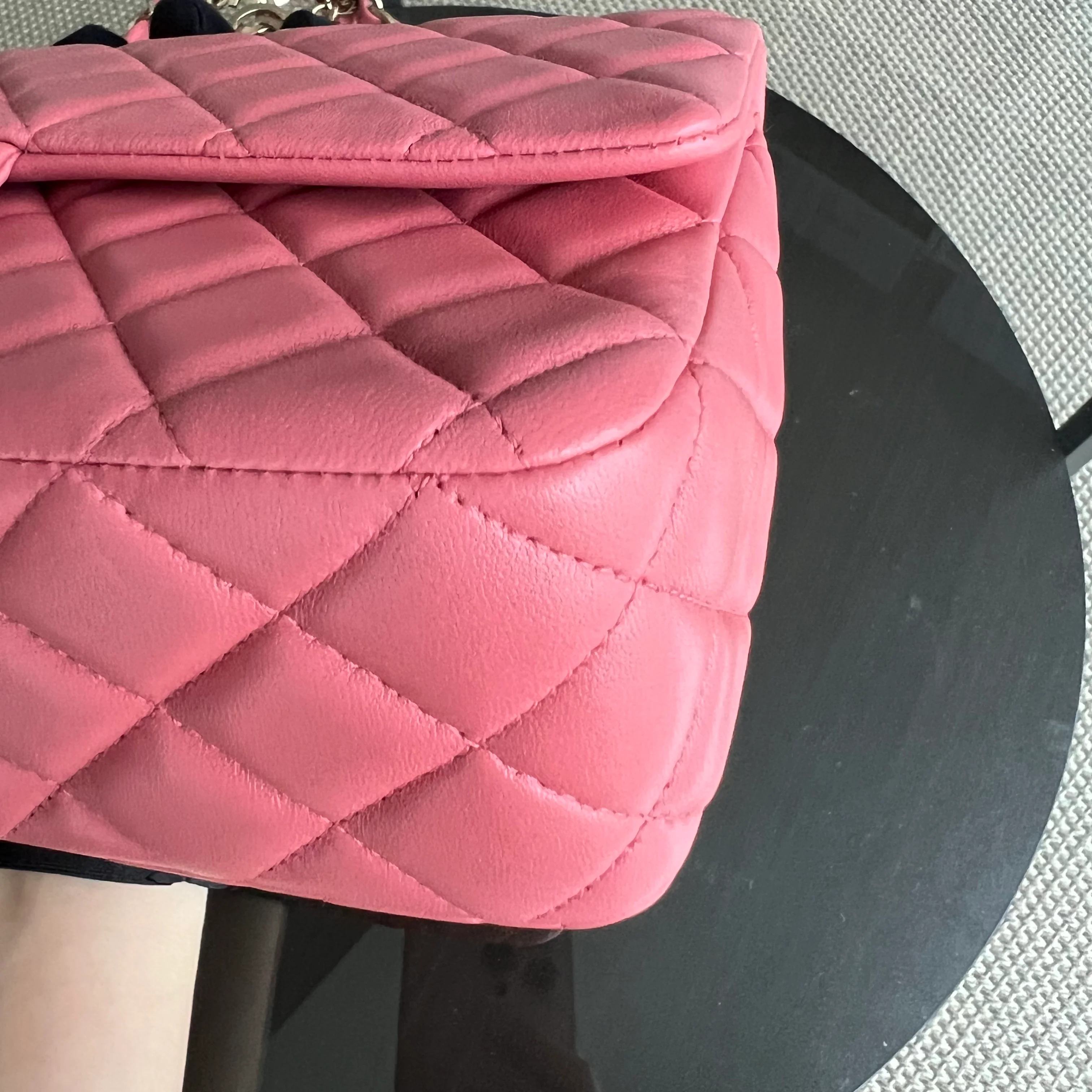 Chanel Medium Classic Flap Valentine Seasonal Quilted Lambskin Pink Series 19 - Best Luxury Designers