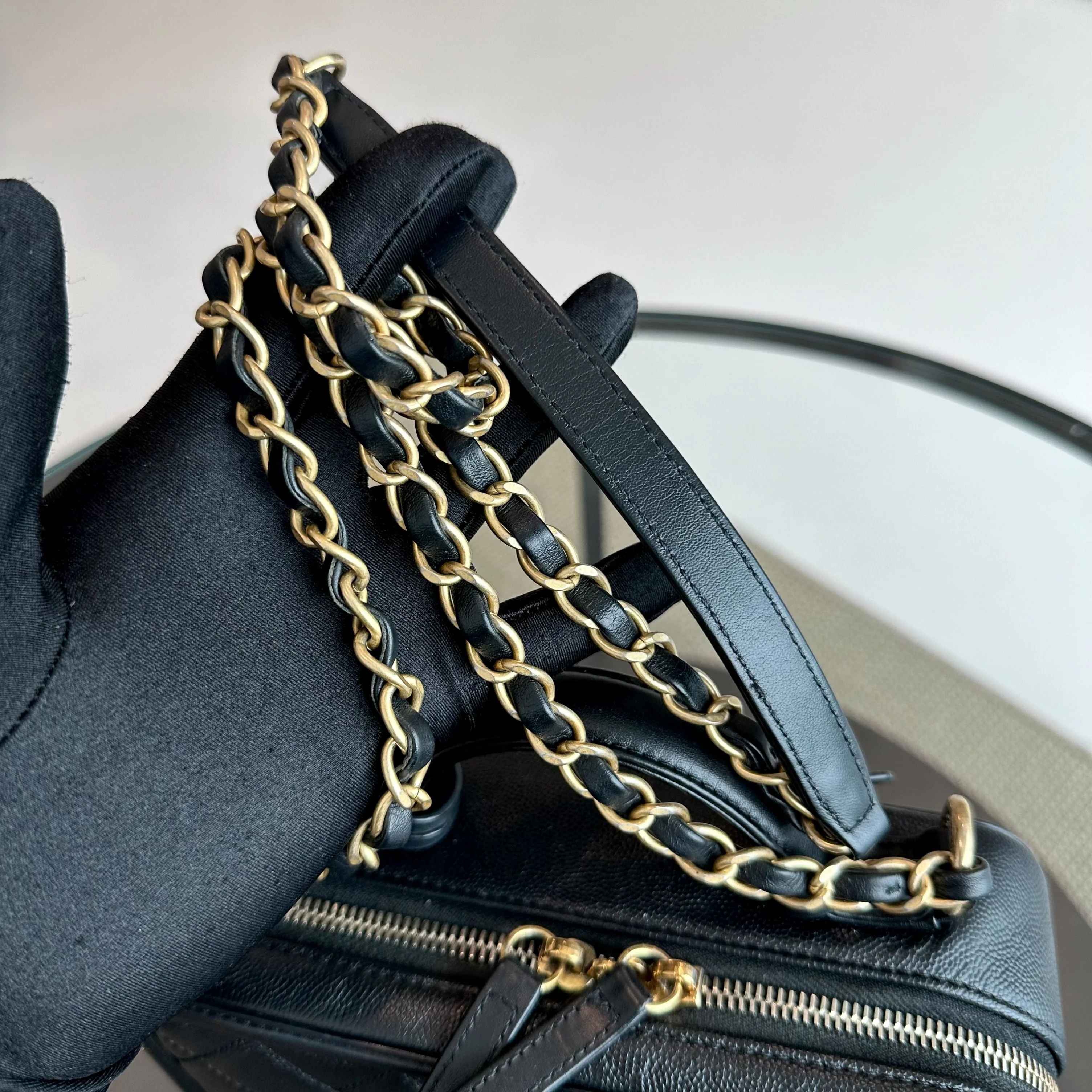 Chanel Medium Vanity Case Caviar Black Black GHW No 26 - Best Luxury Designers