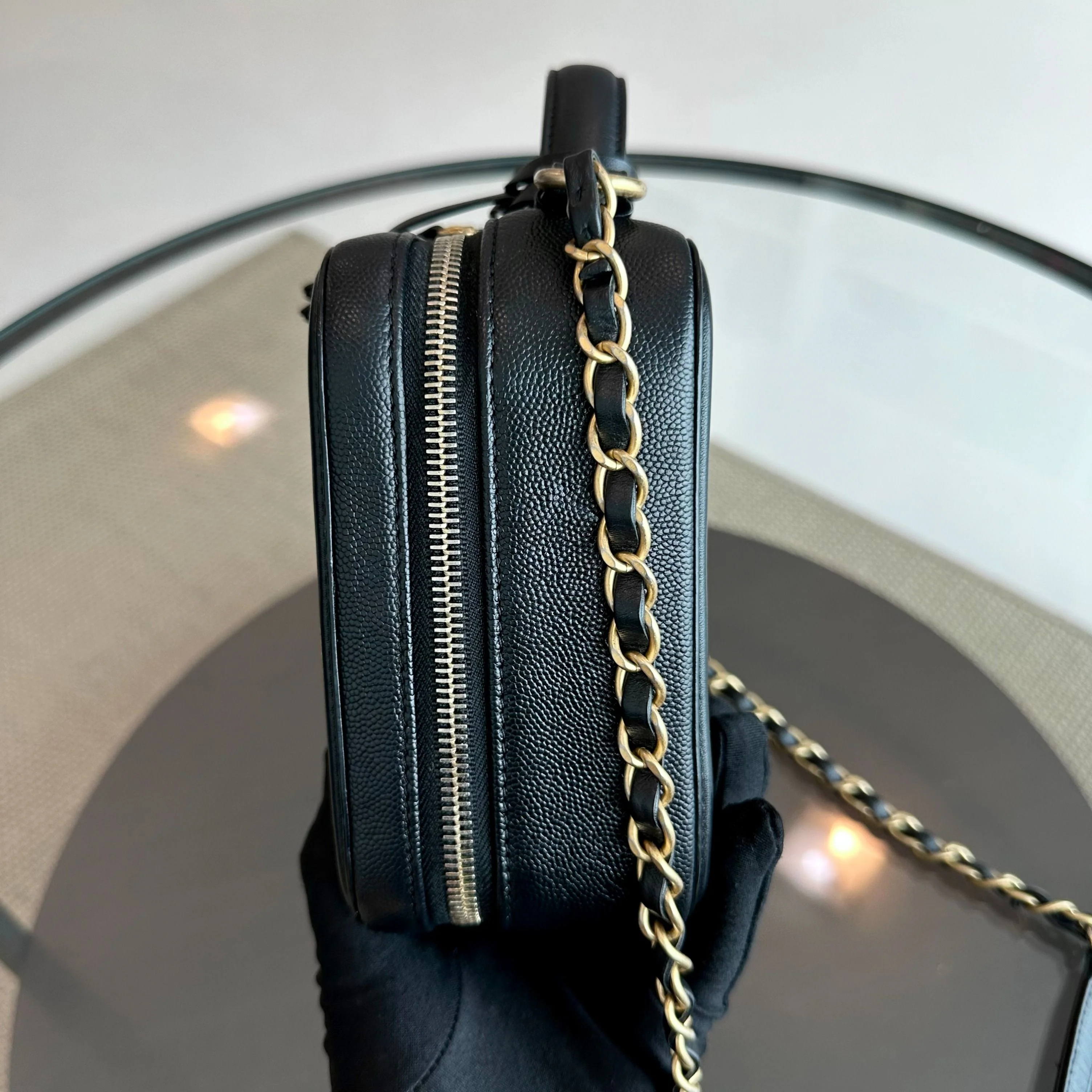Chanel Medium Vanity Case Caviar Black Black GHW No 26 - Best Luxury Designers