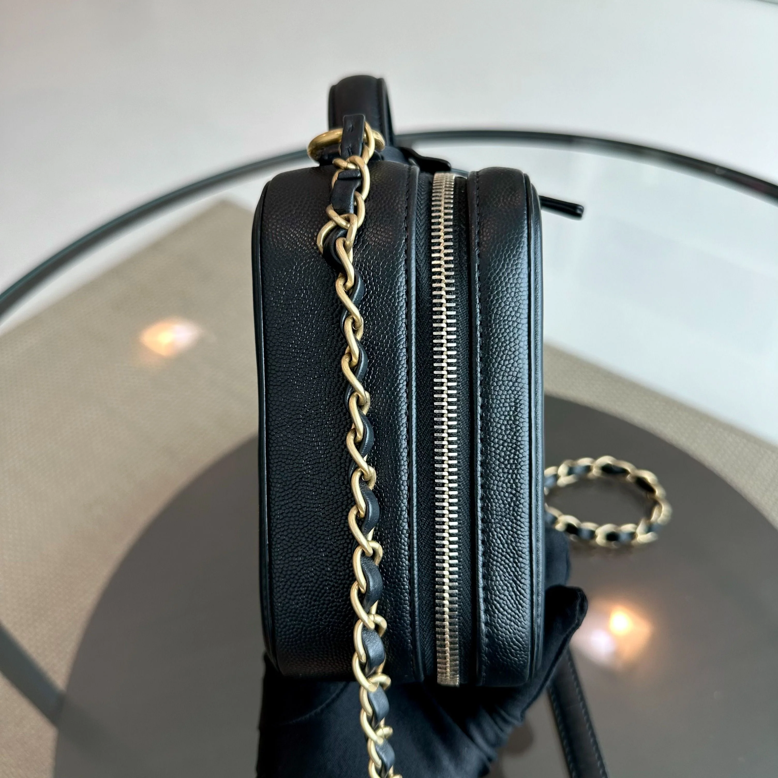 Chanel Medium Vanity Case Caviar Black Black GHW No 26 - Best Luxury Designers