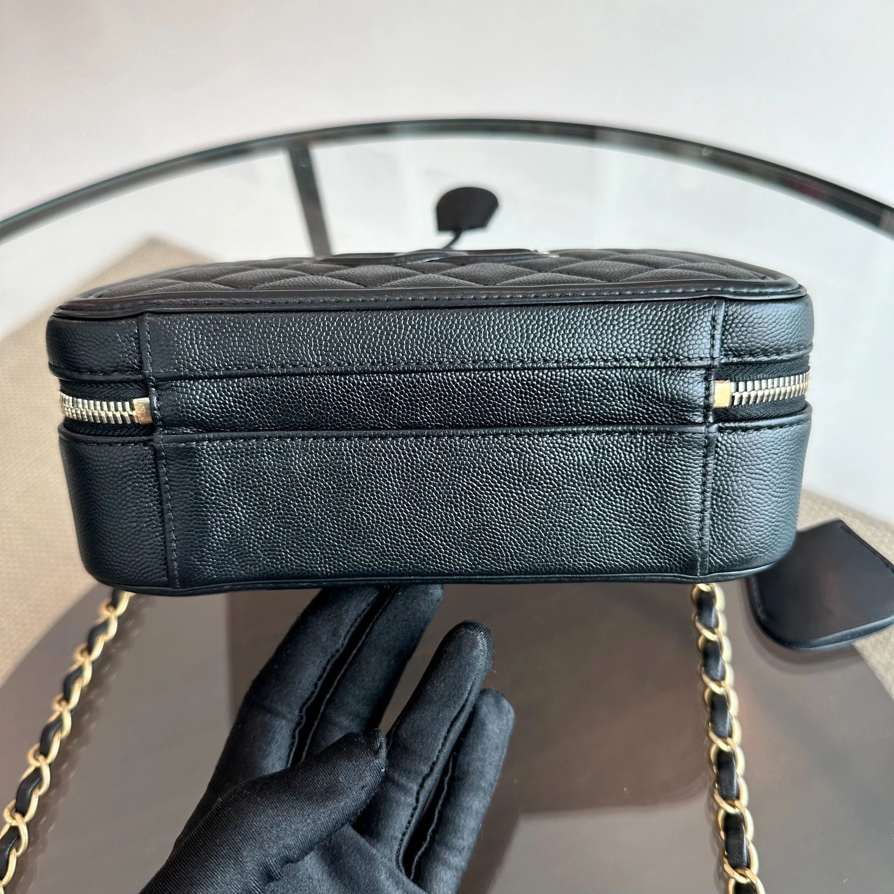 Chanel Medium Vanity Case Caviar Black Black GHW No 26 - Best Luxury Designers