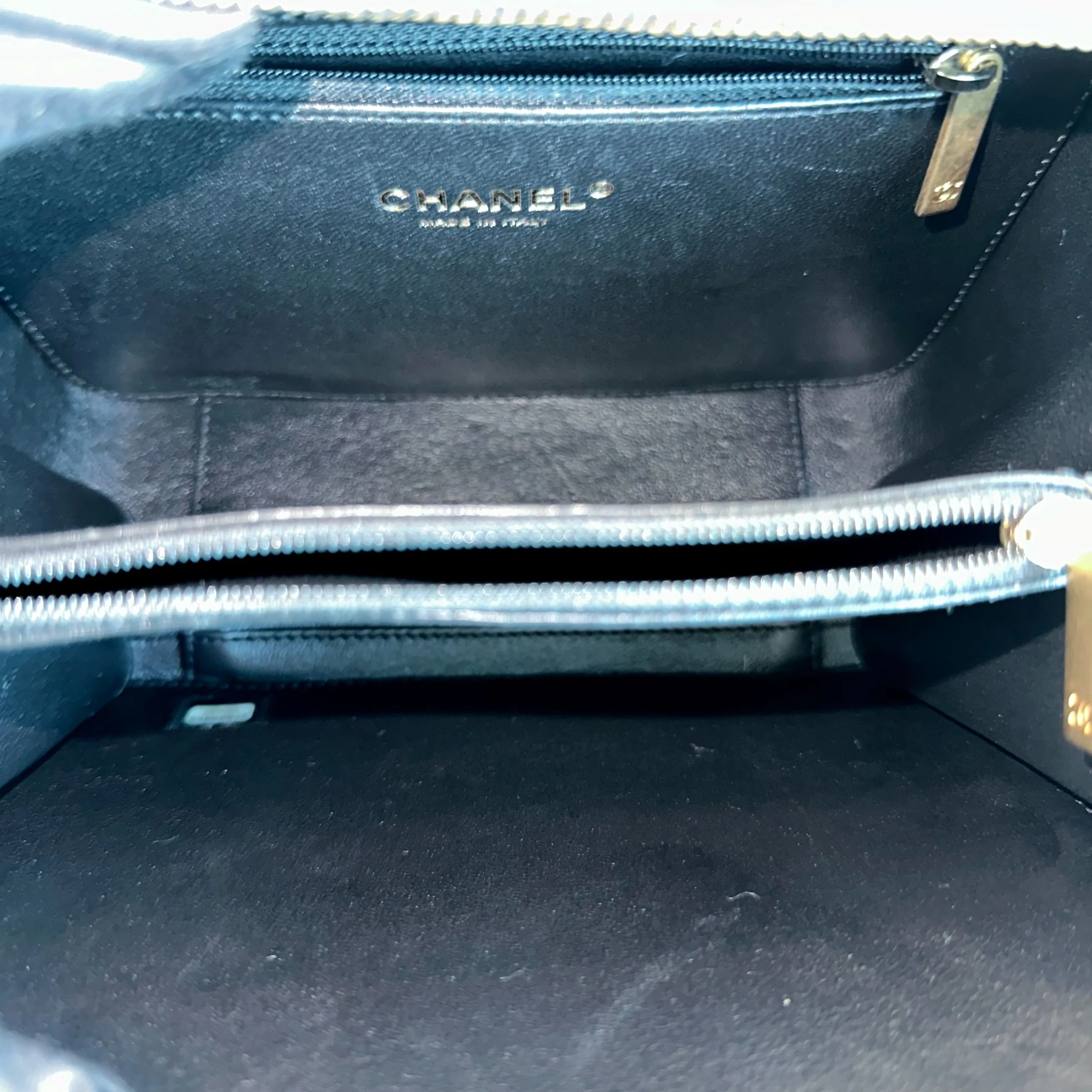 Chanel Medium Vanity Case Caviar Dark Blue GHW No 24 - Best Luxury Designers