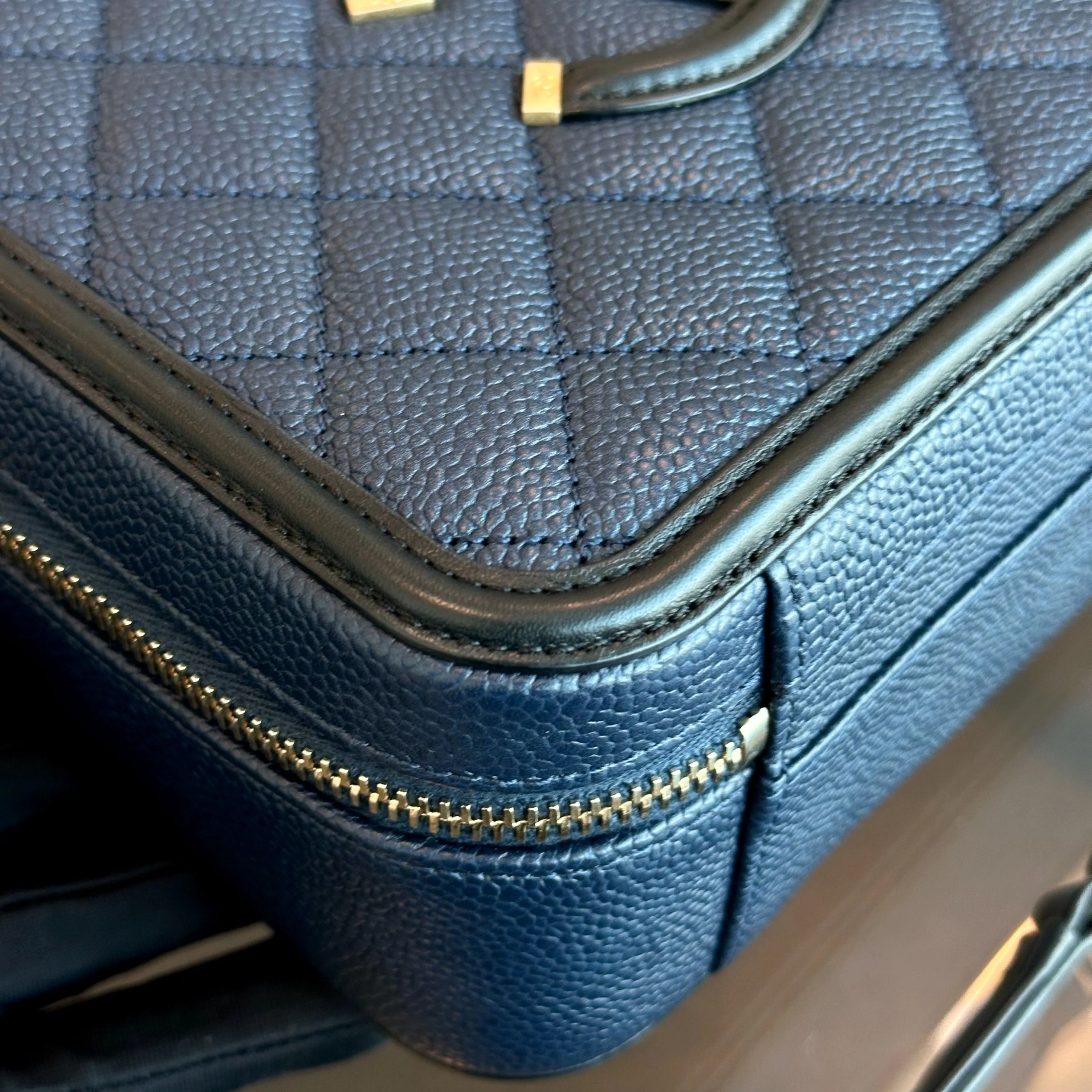 Chanel Medium Vanity Case Caviar Dark Blue GHW No 24 - Best Luxury Designers