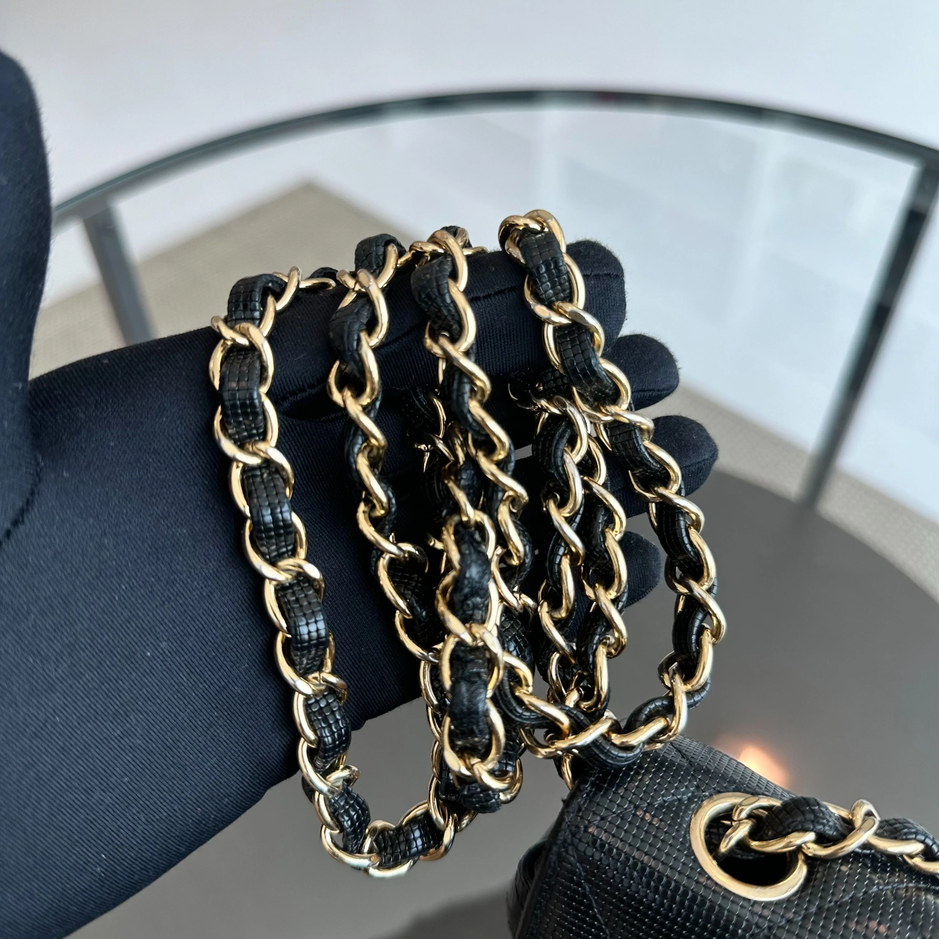 Chanel Mini Rectangular Classic Flap Pixel Effect Calfskin Cruise 2016 Black GHW No 21 - Best Luxury Designers