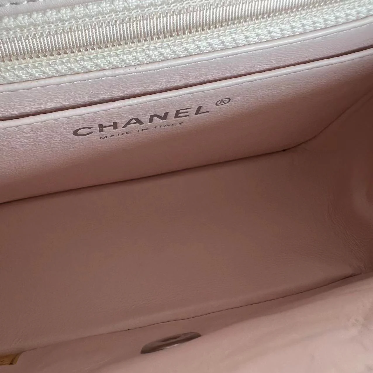 Chanel Mini Square Classic Flap Quilted Patent Calfskin Light Pink Yellow SHW No 17 - Best Luxury Designers