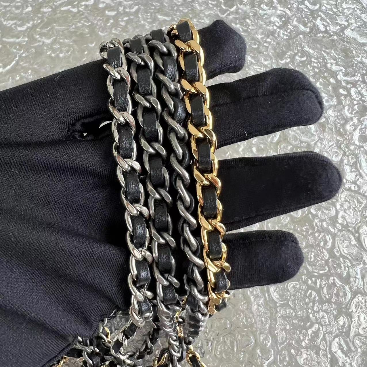 Chanel Small Gabrielle Chevron Calfskin Black Golden Hardware Series 27 - Best Luxury Designers