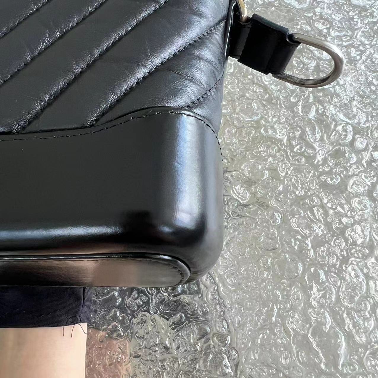 Chanel Small Gabrielle Chevron Calfskin Black Golden Hardware Series 27 - Best Luxury Designers