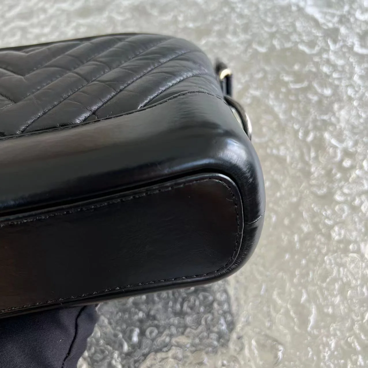 Chanel Small Gabrielle Chevron Calfskin Black Golden Hardware Series 27 - Best Luxury Designers