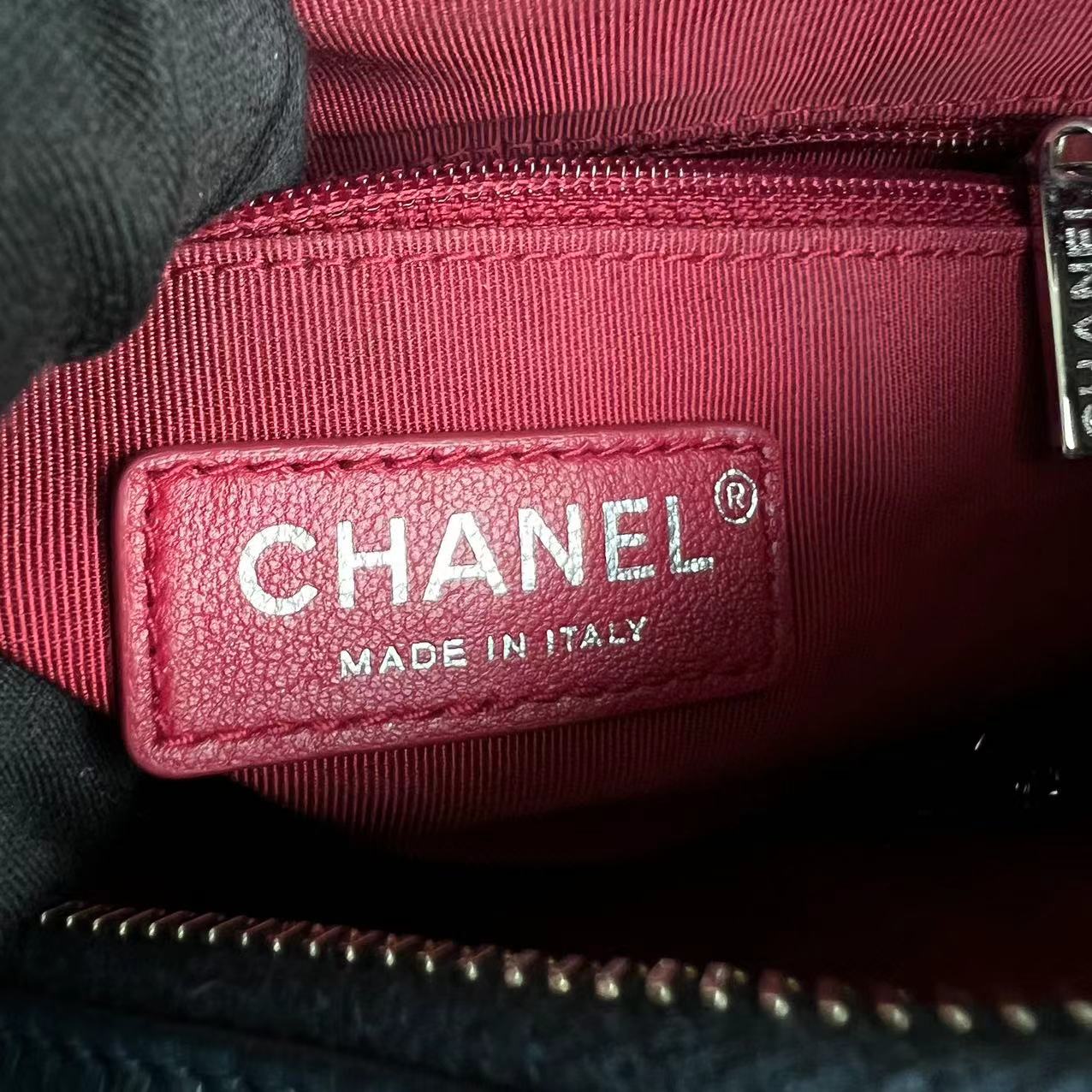 Chanel Small Gabrielle Hobo Chevron Calfskin Blue Two-Tone Hardware No 26 - Best Luxury Designers