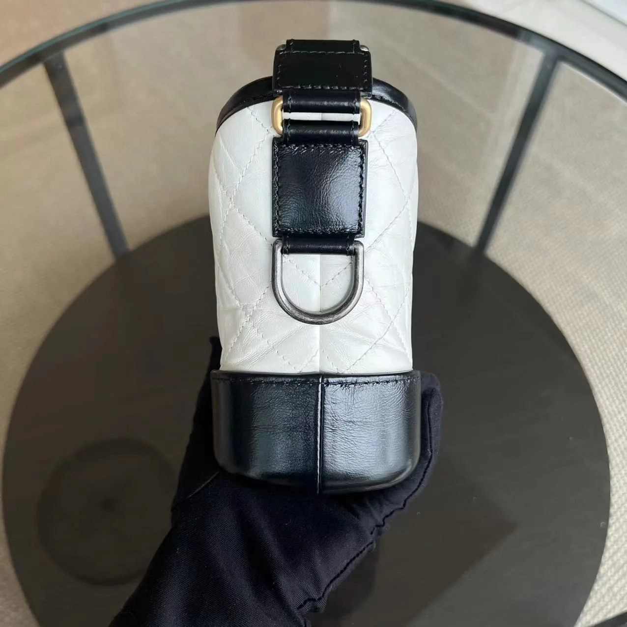 Chanel Small Gabrielle Hobo Quilted Calfskin Black White Two-tone Hardware - Best Luxury Designers