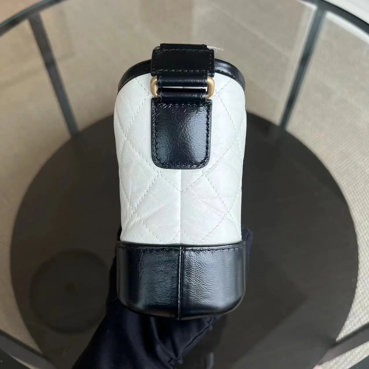 Chanel Small Gabrielle Hobo Quilted Calfskin Black White Two-tone Hardware - Best Luxury Designers