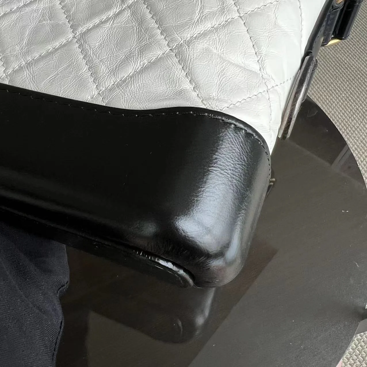 Chanel Small Gabrielle Hobo Quilted Calfskin Black White Two-tone Hardware - Best Luxury Designers