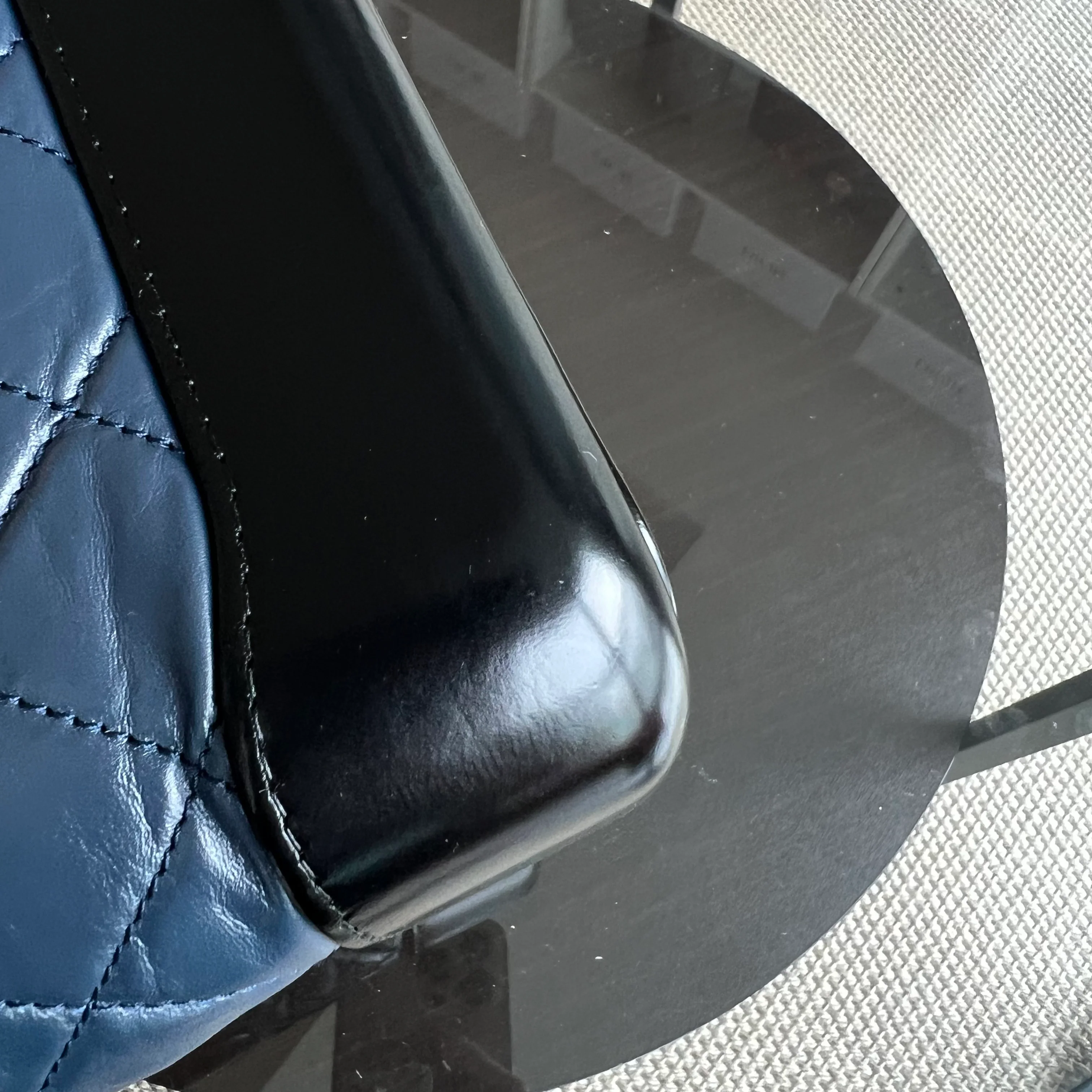 Chanel Small Gabrielle Hobo Quilted Calfskin Dark Blue Black Two-Tone Hardware - Best Luxury Designers