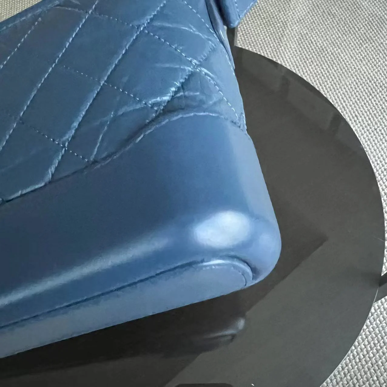 Chanel Small Gabrielle Hobo Quilted Calfskin Dark Blue Blue Two-Tone Hardware Series 24 - Best Luxury Designers