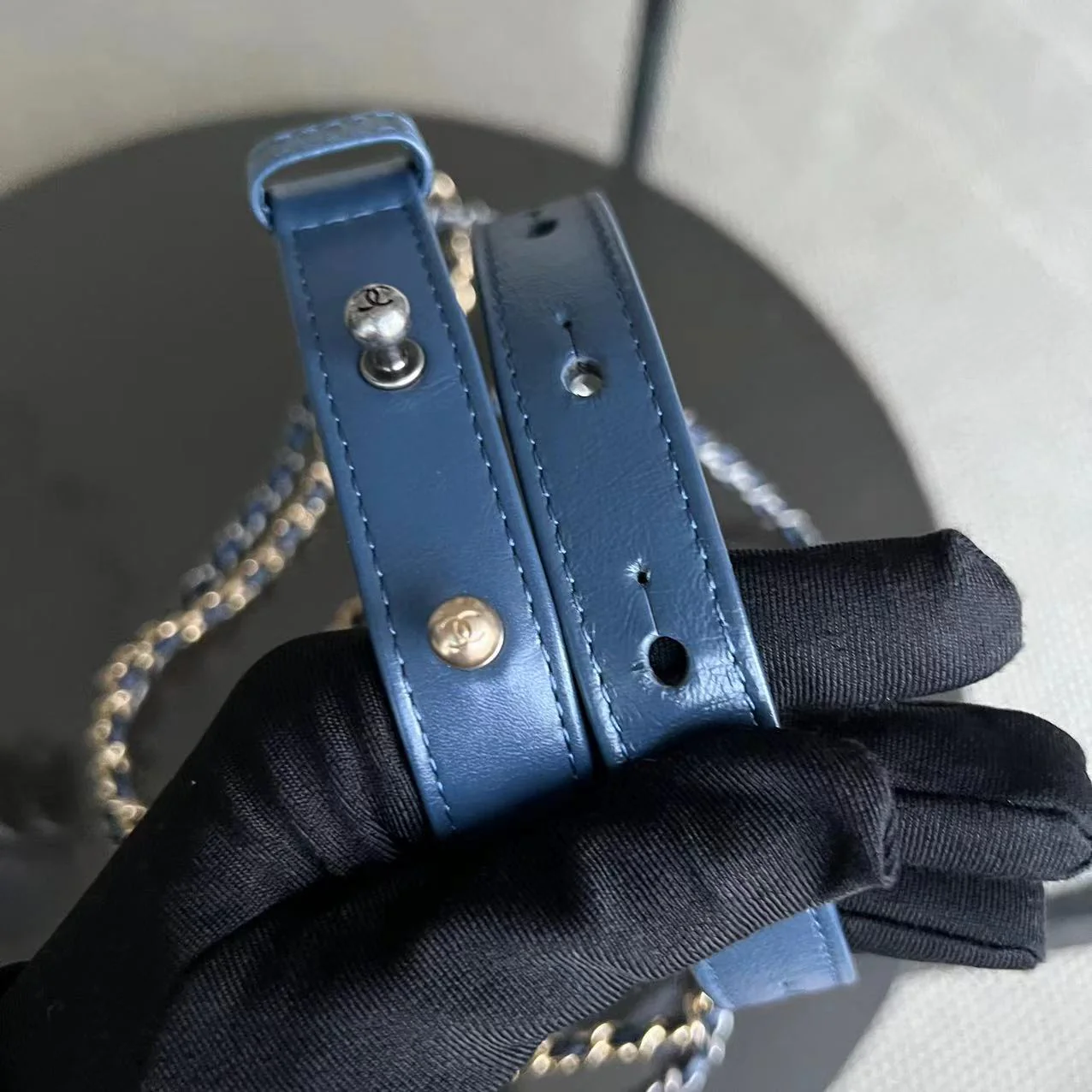 Chanel Small Gabrielle Hobo Quilted Calfskin Dark Blue Blue Two-Tone Hardware Series 24 - Best Luxury Designers