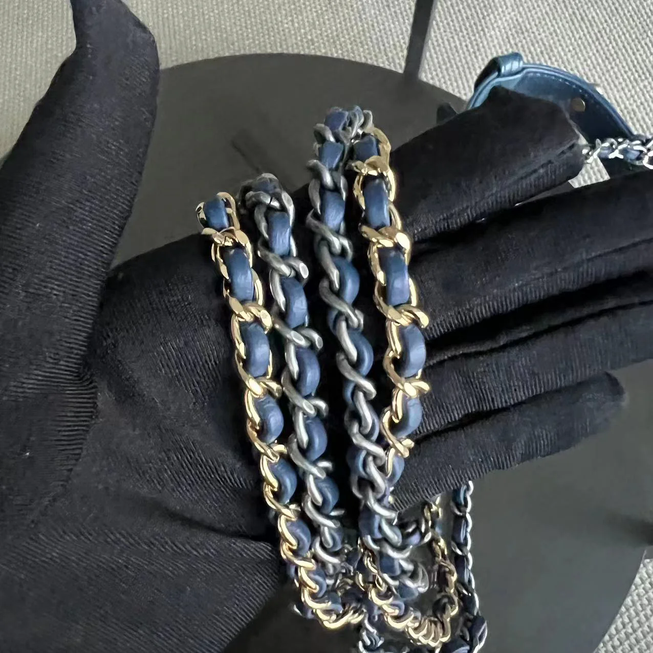 Chanel Small Gabrielle Hobo Quilted Calfskin Dark Blue Blue Two-Tone Hardware Series 24 - Best Luxury Designers